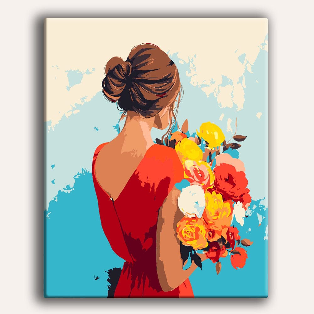 Lady In Red - Paint By Numbers Kit