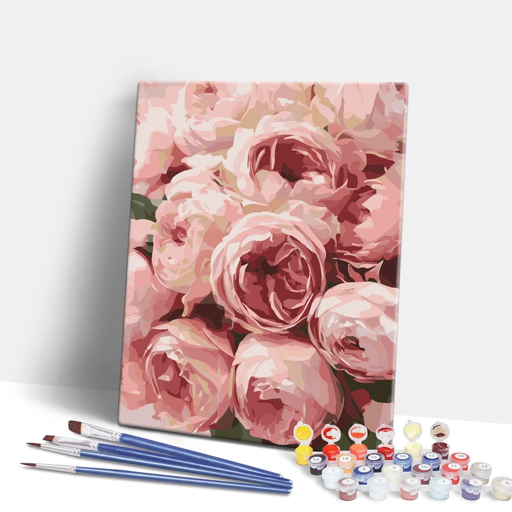 Pink Roses - Paint By Numbers Kit