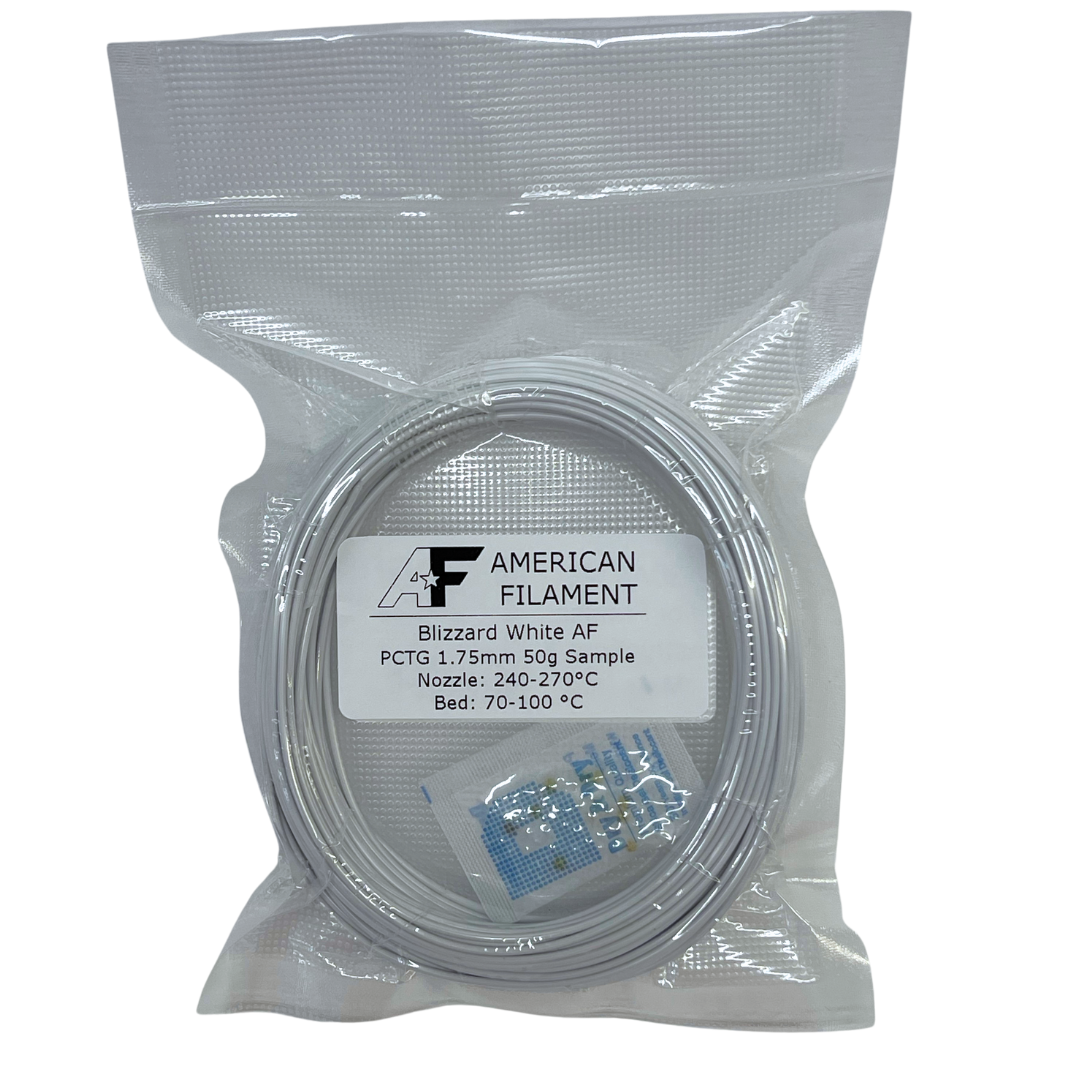 Blizzard White AF 1.75mm PCTG Filament Made in the USA!