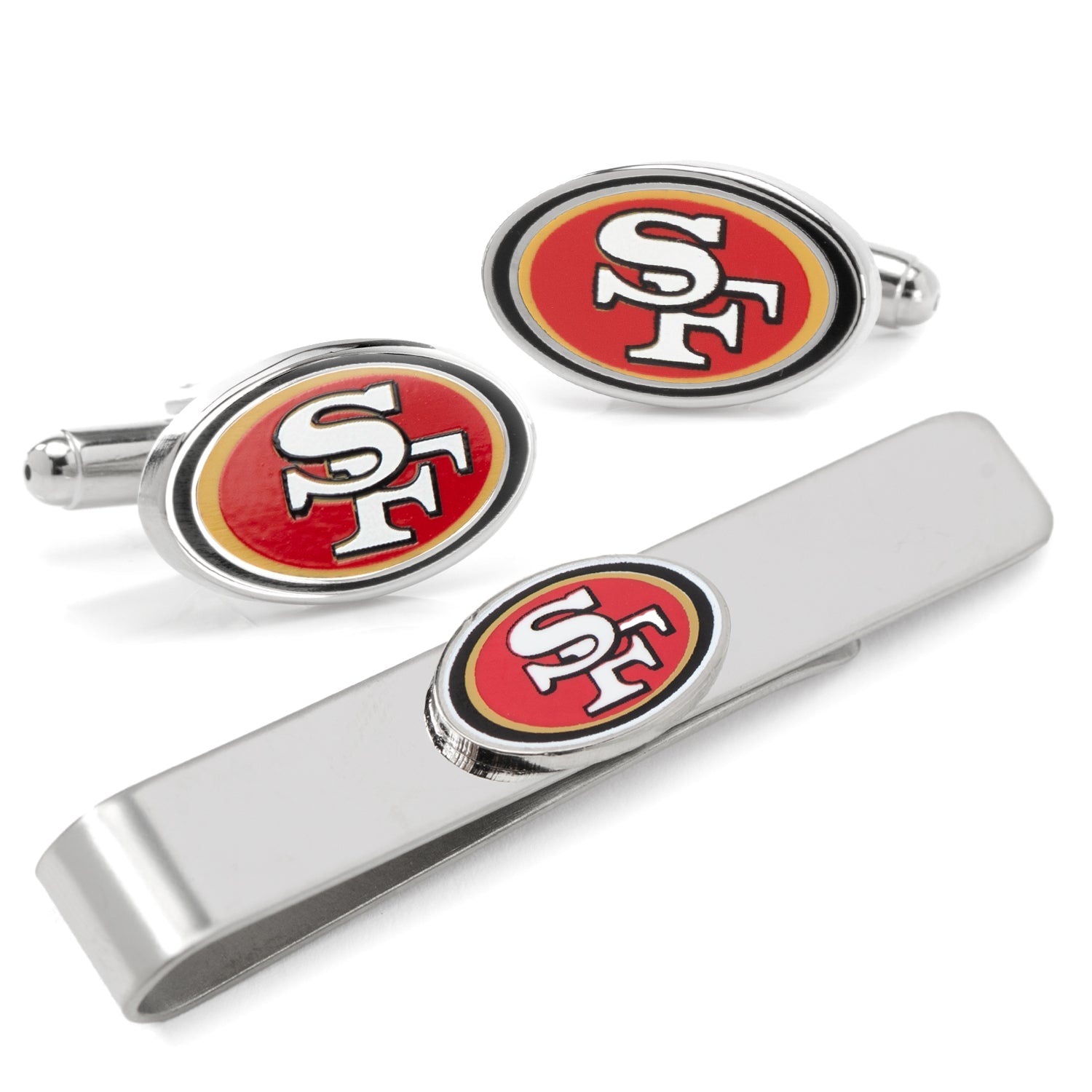 NFL San Francisco 49er's Cufflinks and Tie Bar Gift Set