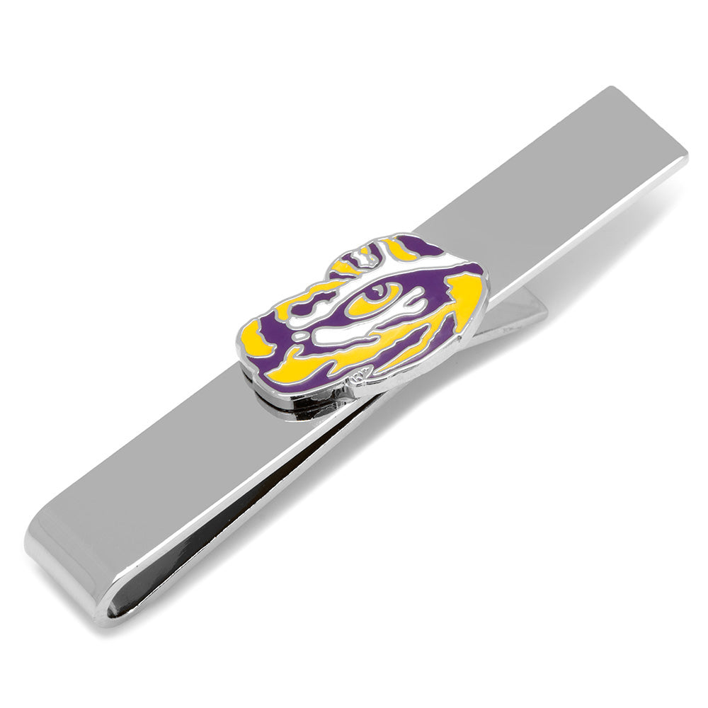 NCAA LSU Tiger's Eye Cufflinks and Tie Bar Gift Set