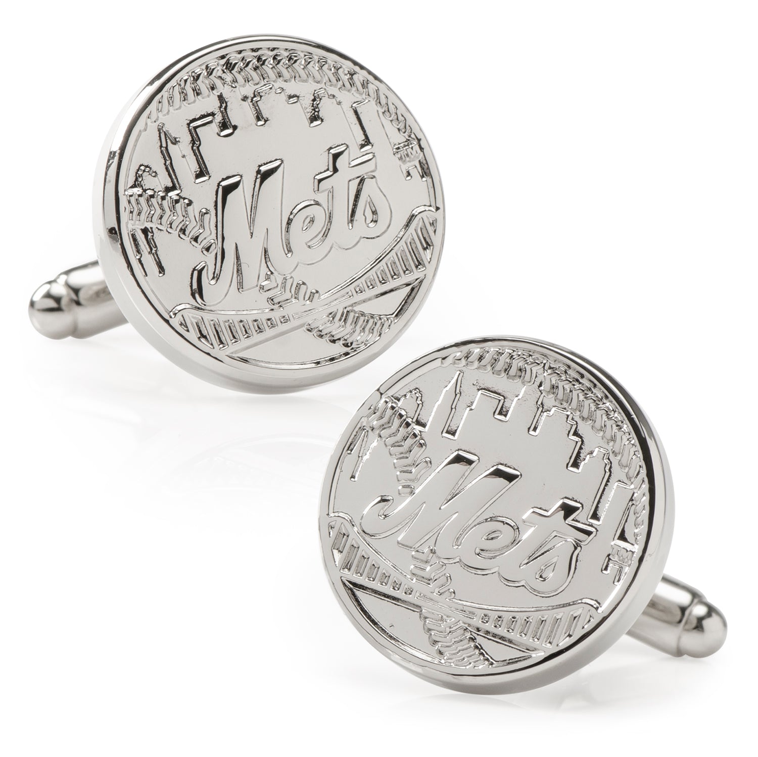 MLB New York Mets Silver Edition Cufflinks