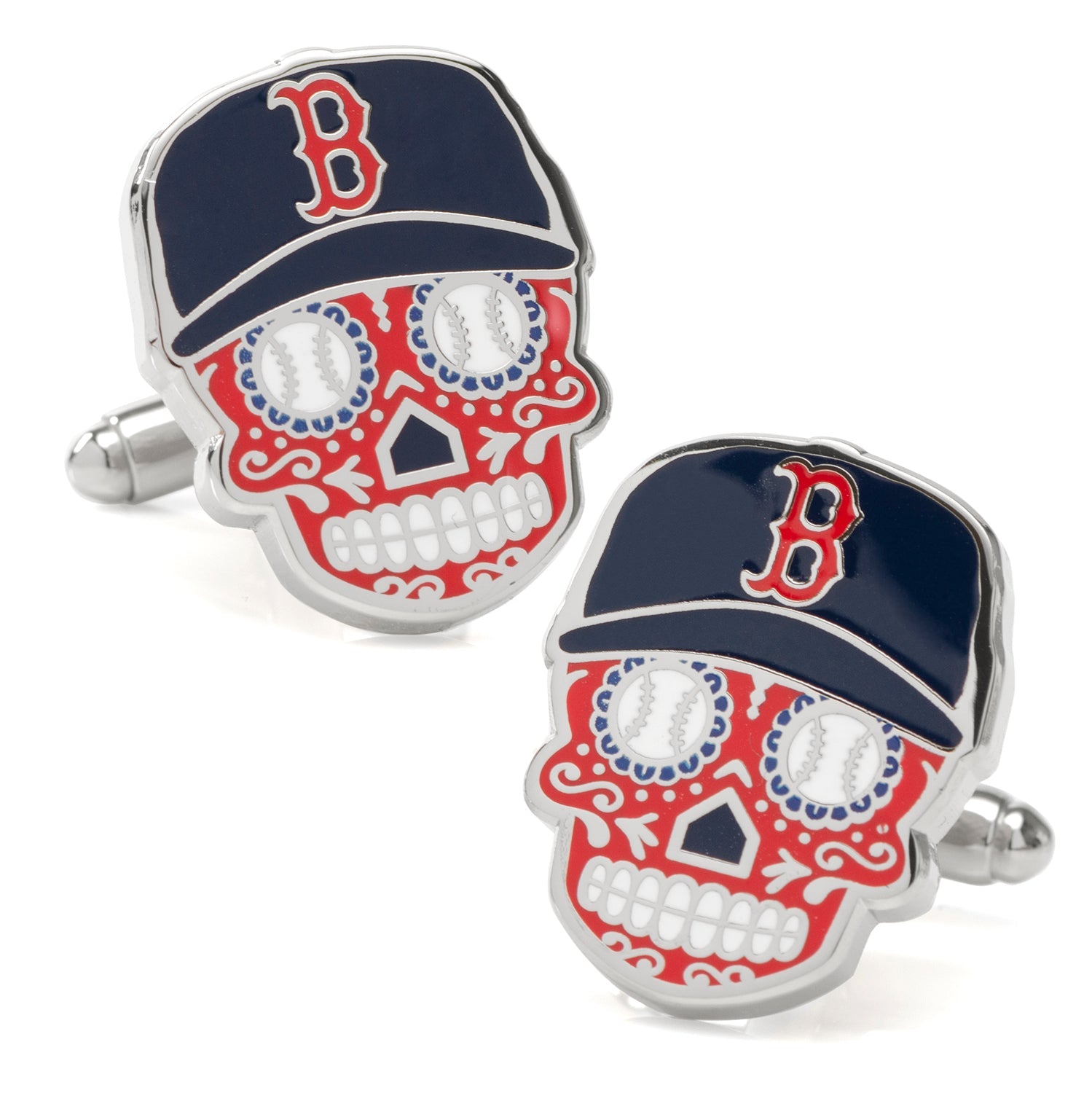 MLB Boston Red Sox Sugar Skull Cufflinks