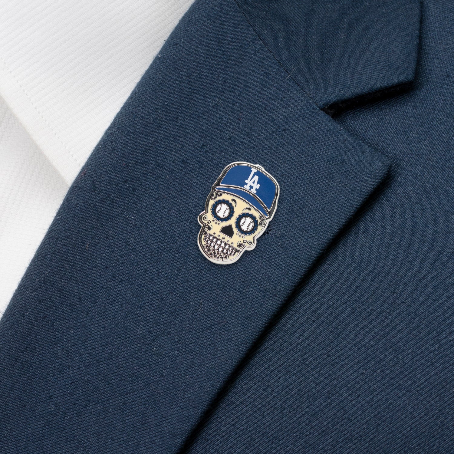 MLB LA Dodgers Sugar Skull Lapel Pin