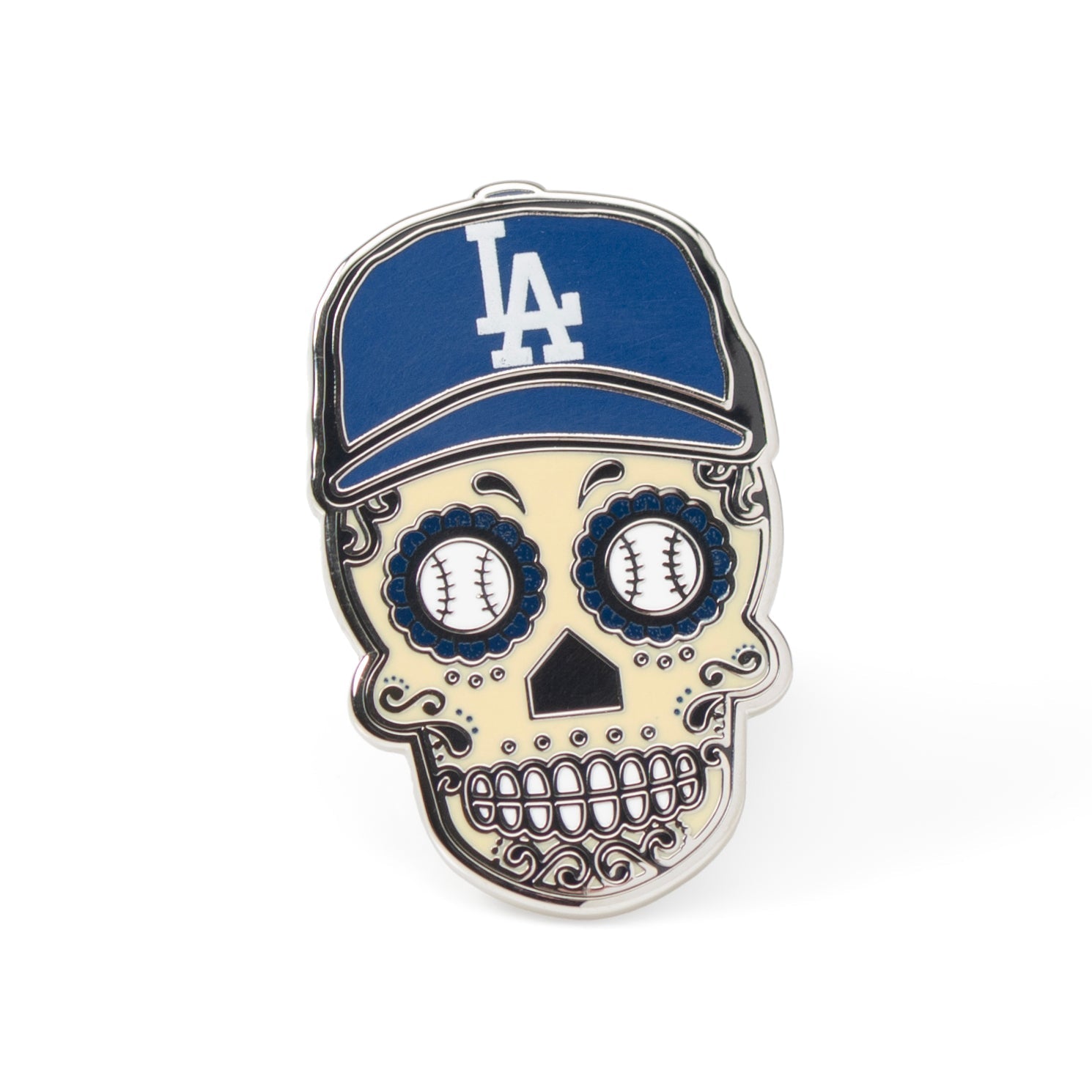 MLB LA Dodgers Sugar Skull Lapel Pin