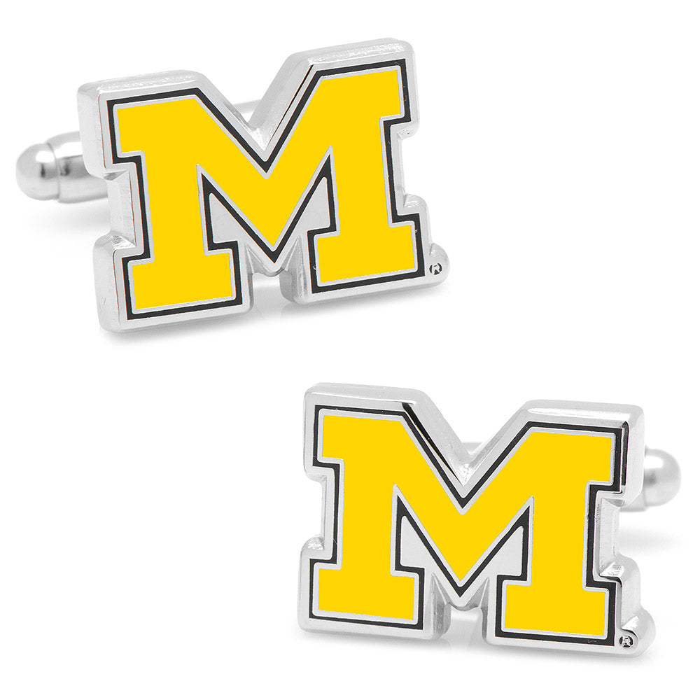 NCAA University of Michigan Wolverine Cufflinks and Lapel Pin Gift Set