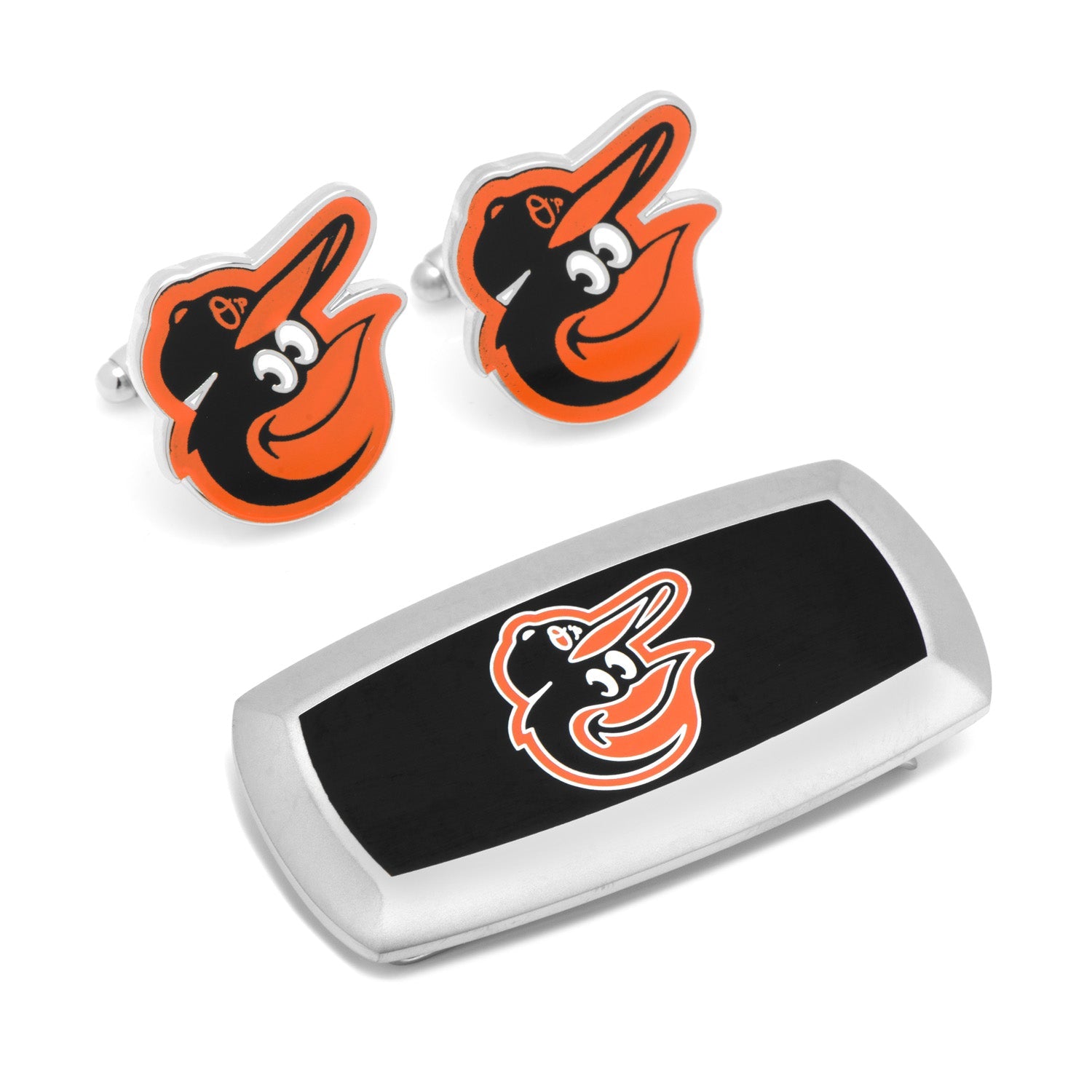 MLB Baltimore Orioles Cufflinks and Cushion Money Clip Gift Set