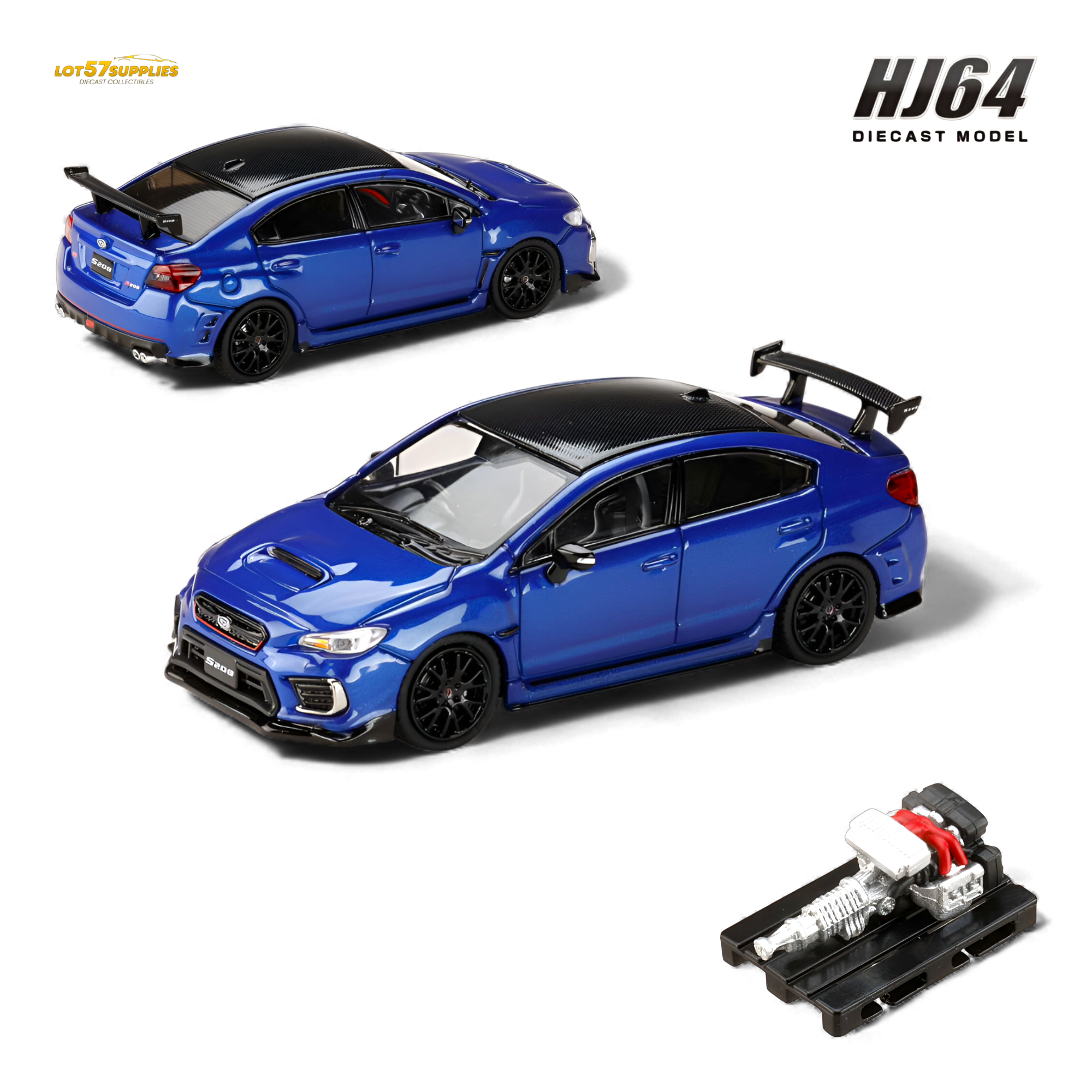 (Pre-Order) Hobby Japan Subaru S208 WR Blue Pearl 1:64