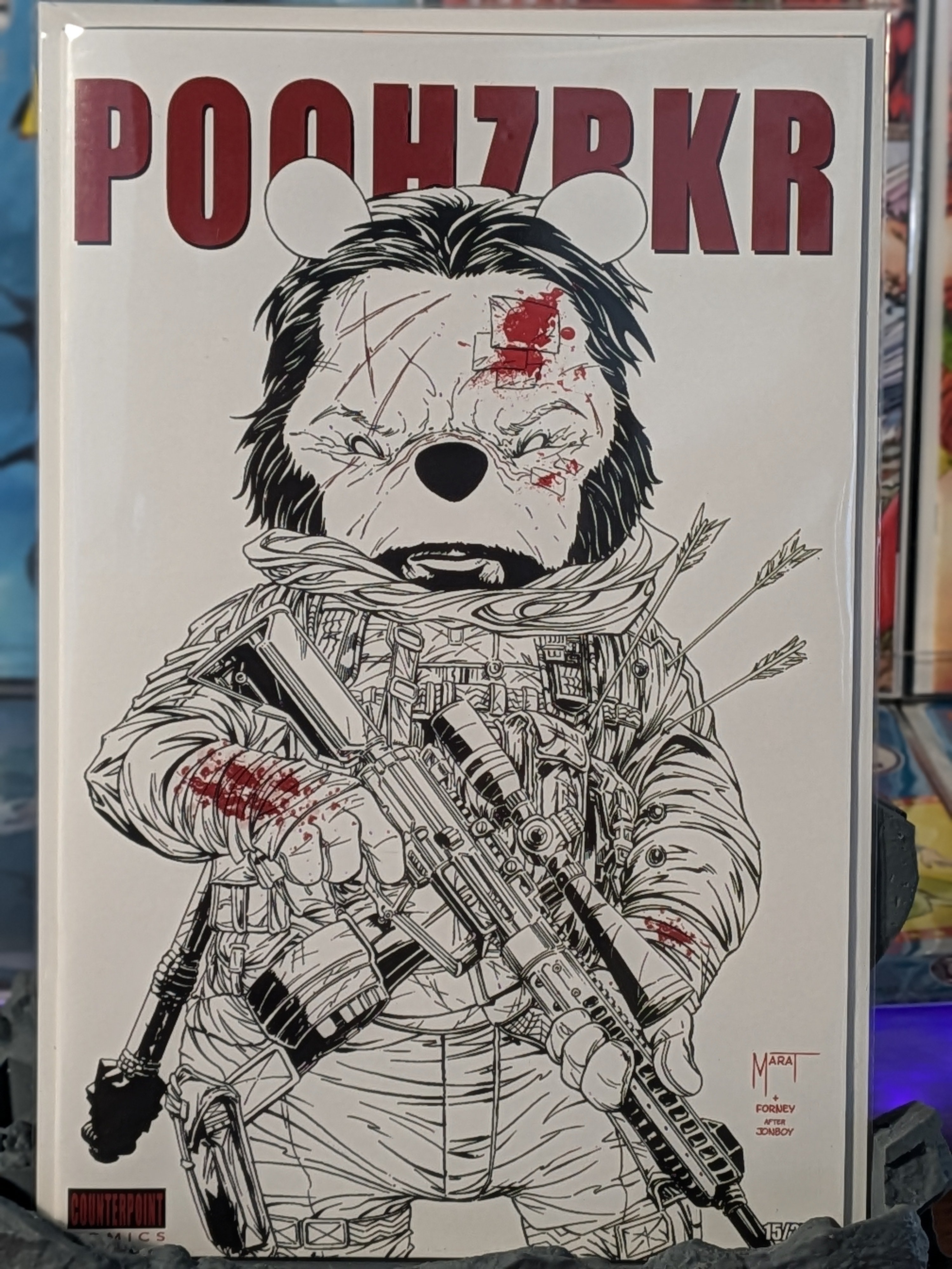 Poohzrkr Black, White and Red #1 SDCC24 TenFwd Comics Exclusive
