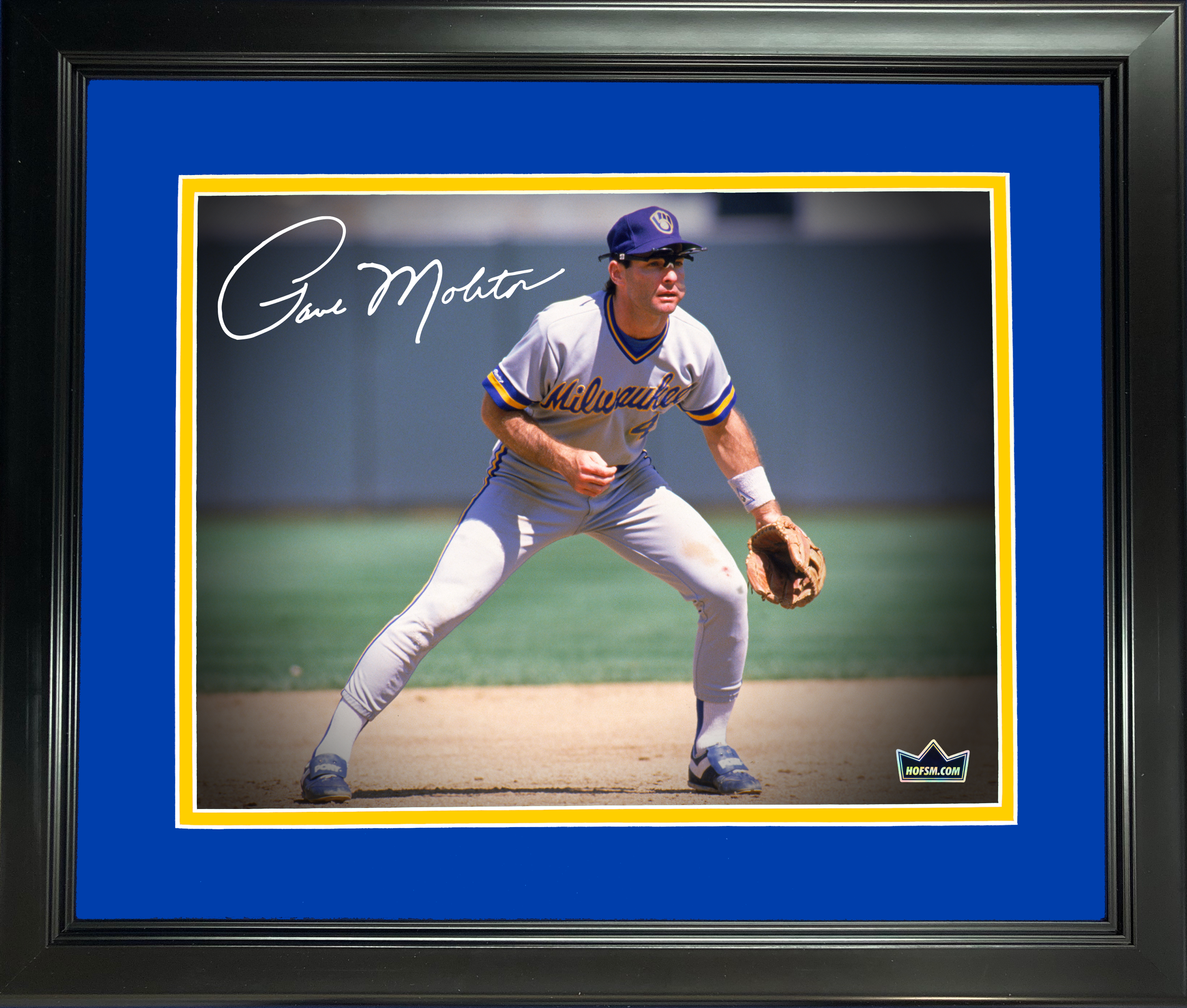 Framed Paul Molitor Milwaukee Brewers Facsimile Laser Engraved Signature Auto 11"x14" Baseball Photo HOFSM Holo