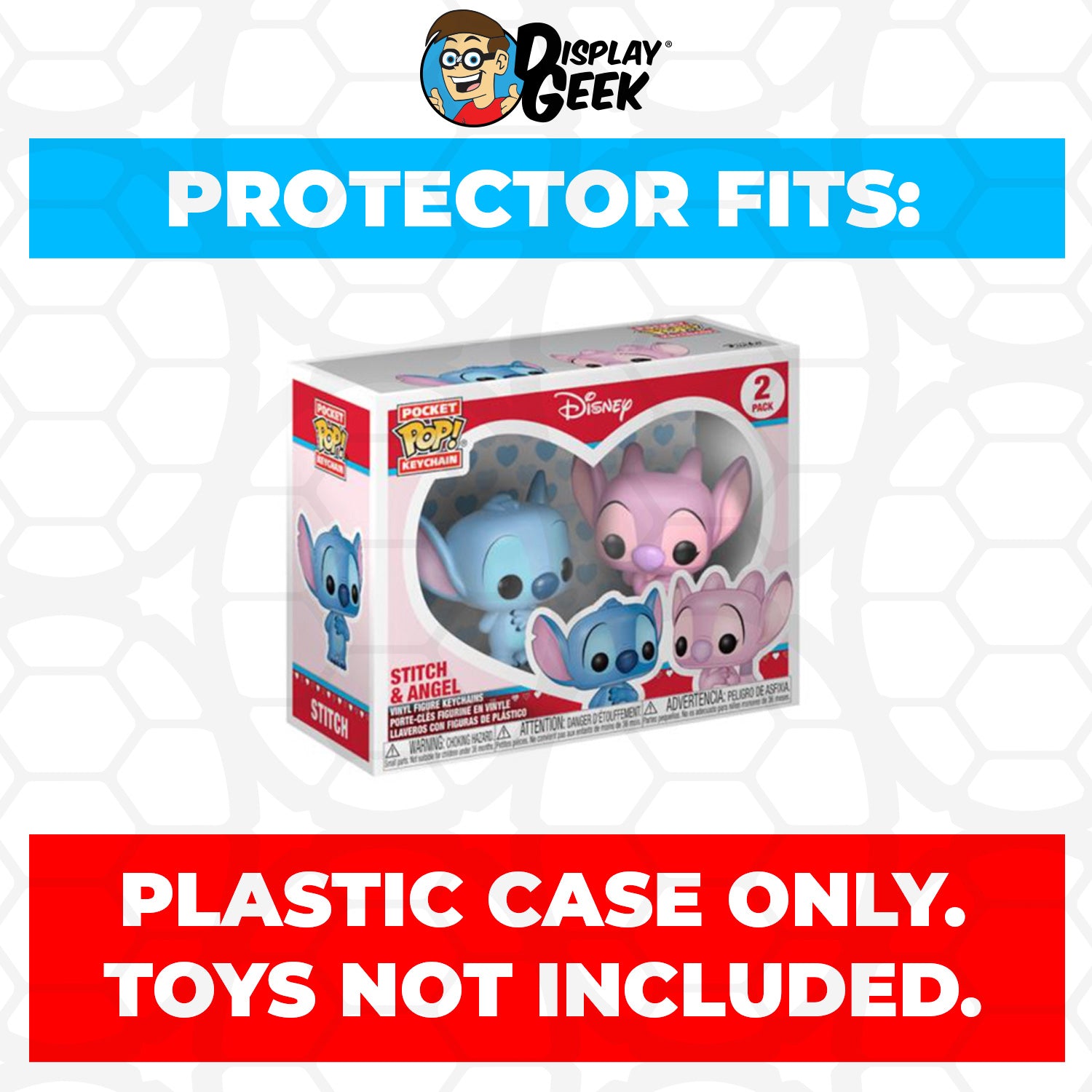 Pop Protector for Stitch & Angel Funko 2 Pack Pocket Pop Keychains