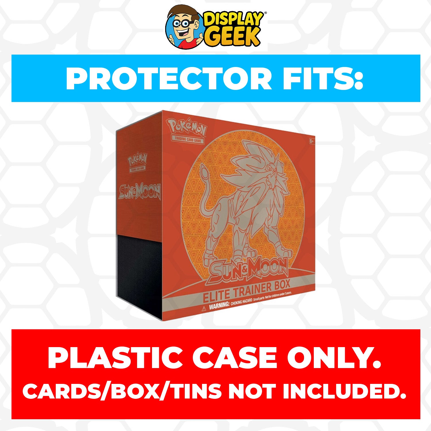 Plastic Protector for Pokemon TCG 2017 Sun & Moon Lunala ETB Elite Trainer Box