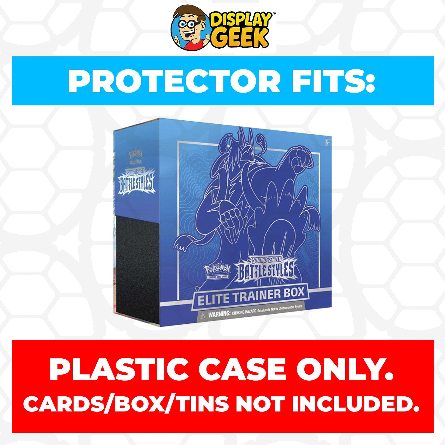 Plastic Protector for Pokemon TCG 2021 Sword & Shield Battle Styles Urshifu Blue ETB Elite Trainer Box