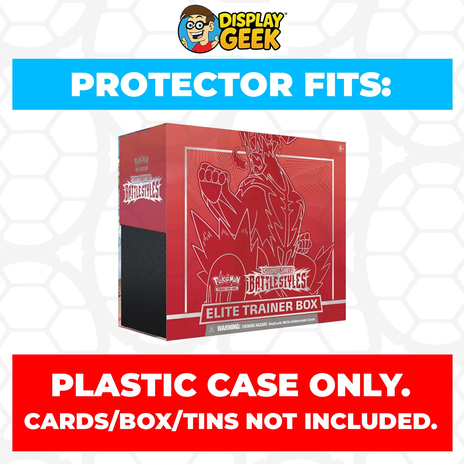 Plastic Protector for Pokemon TCG 2021 Sword & Shield Battle Styles Urshifu Blue ETB Elite Trainer Box