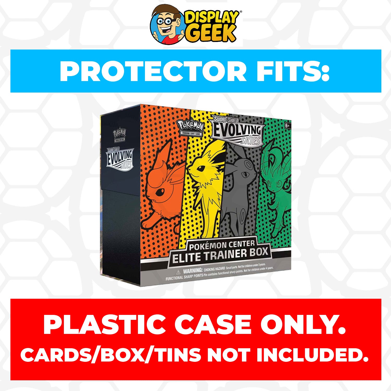Plastic Protector for Pokemon TCG 2021 Sword & Shield Evolving Skies #2 ETB Elite Trainer Box