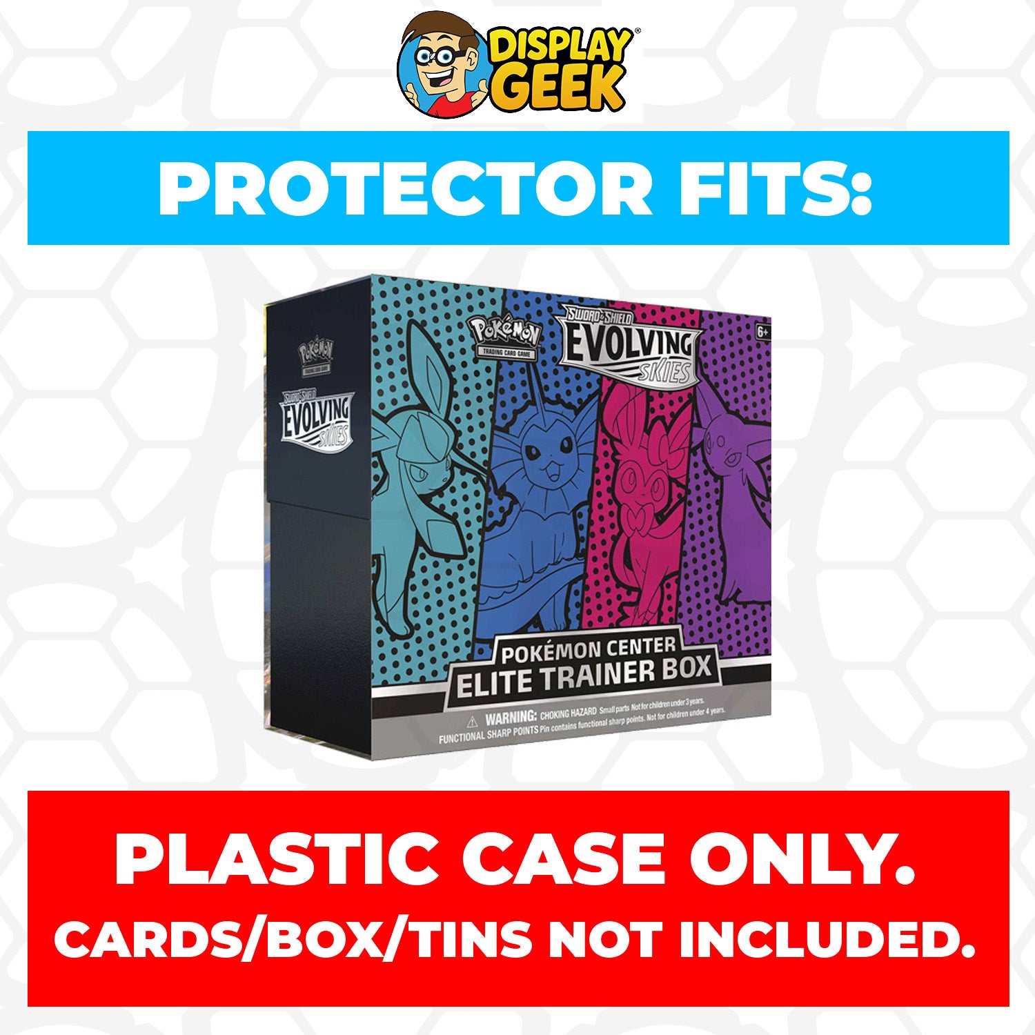 Plastic Protector for Pokemon TCG 2021 Sword & Shield Evolving Skies #1 ETB Elite Trainer Box