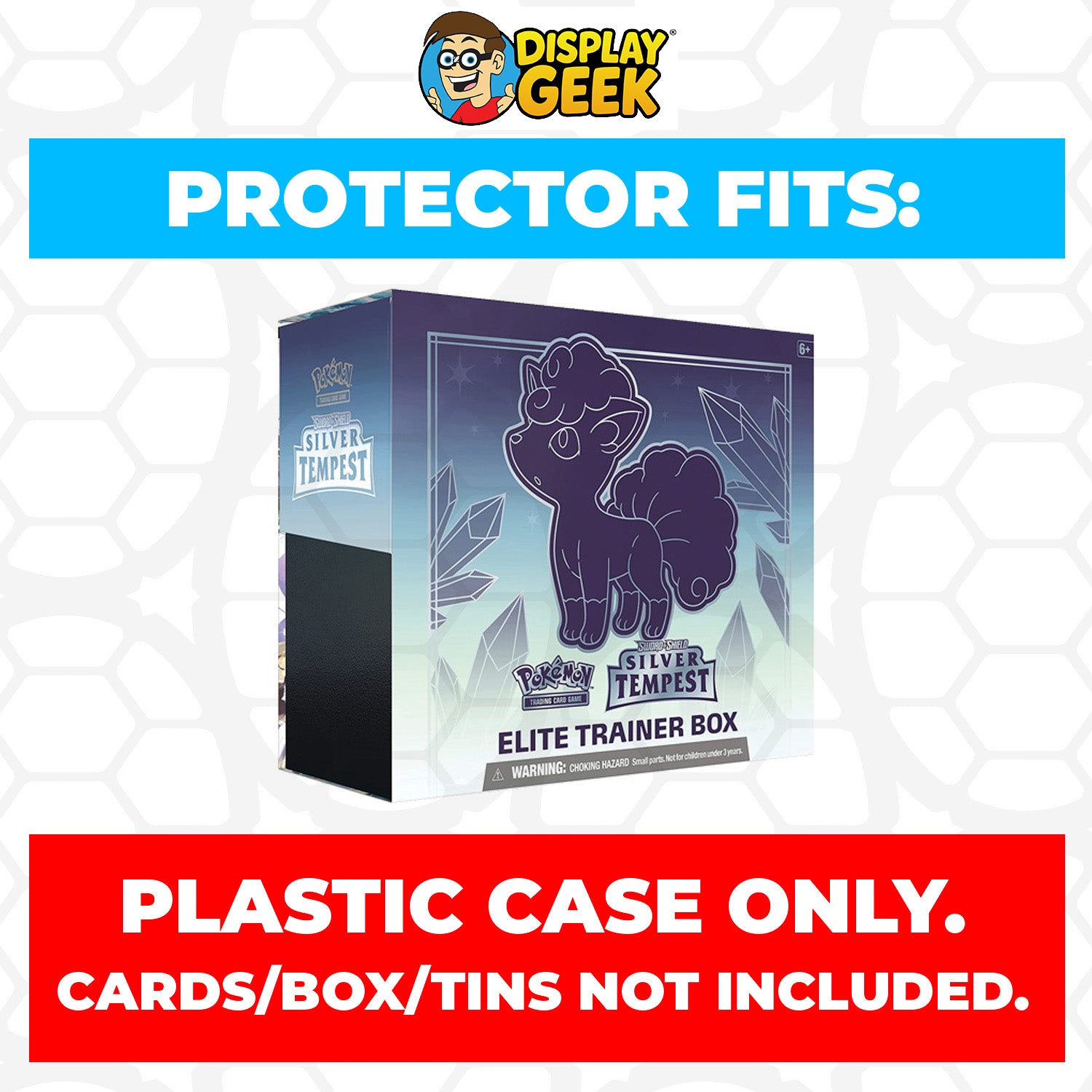 Plastic Protector for Pokemon TCG 2022 Sword & Shield Silver Tempest Vulpix Pokemon Center ETB Elite Trainer Box