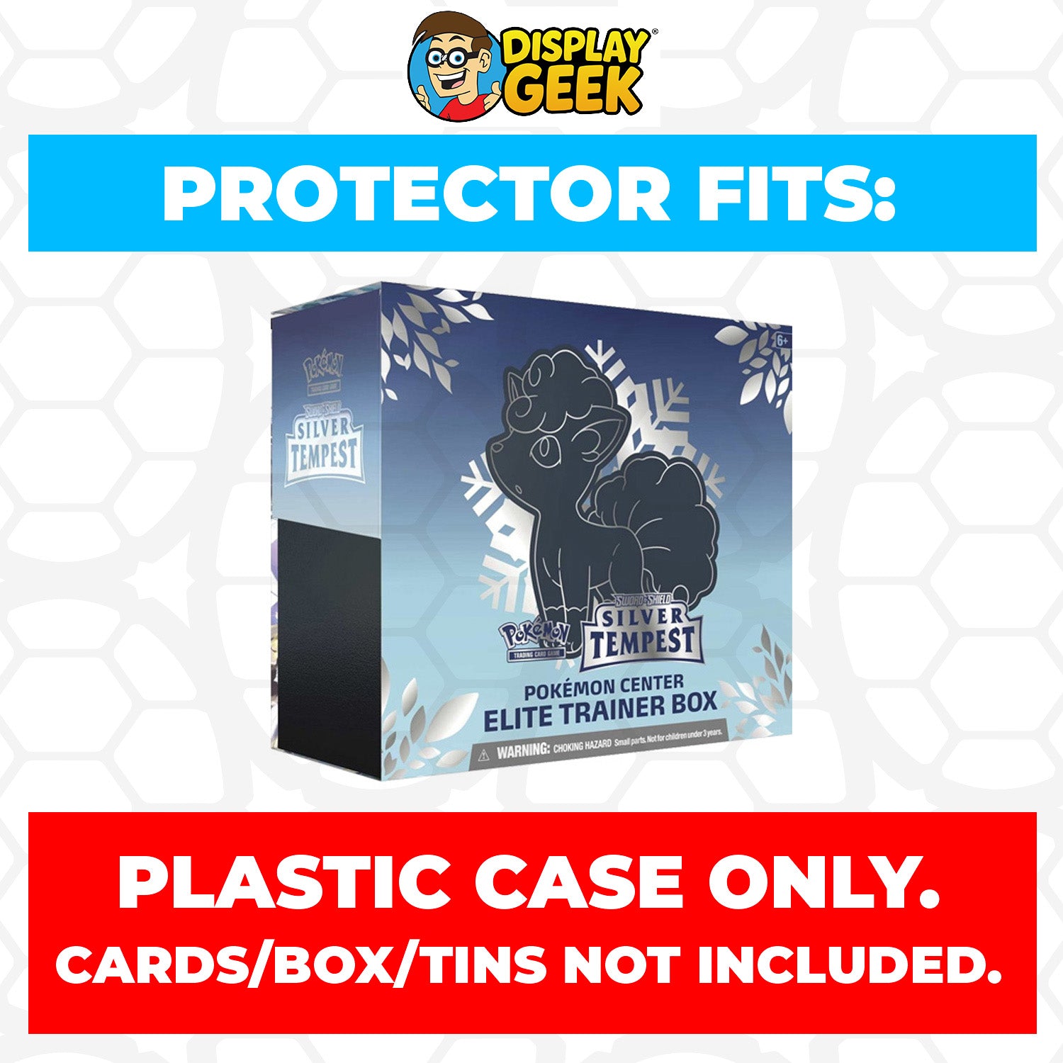 Plastic Protector for Pokemon TCG 2022 Sword & Shield Silver Tempest Vulpix Pokemon Center ETB Elite Trainer Box