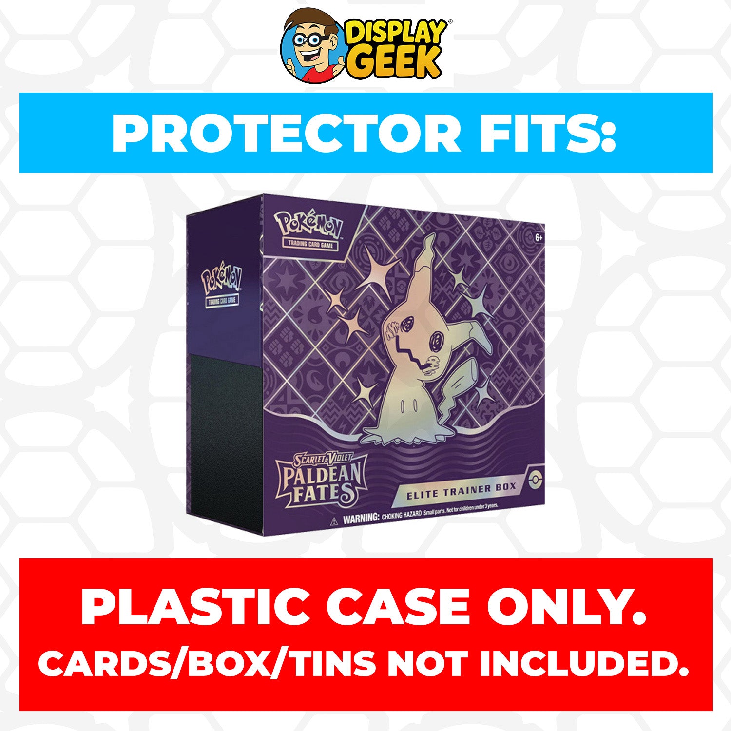 Plastic Protector for Pokemon TCG 2024 Scarlet & Violet Paldean Fates Mimikyu Pokemon Center ETB Elite Trainer Box