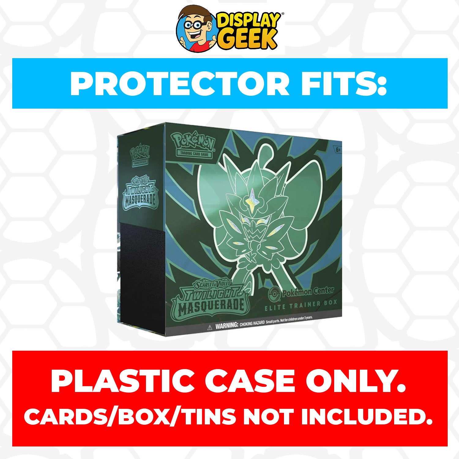 Plastic Protector for Pokemon TCG 2024 Scarlet & Violet Twilight Masquerade Ogerpon ETB Elite Trainer Box