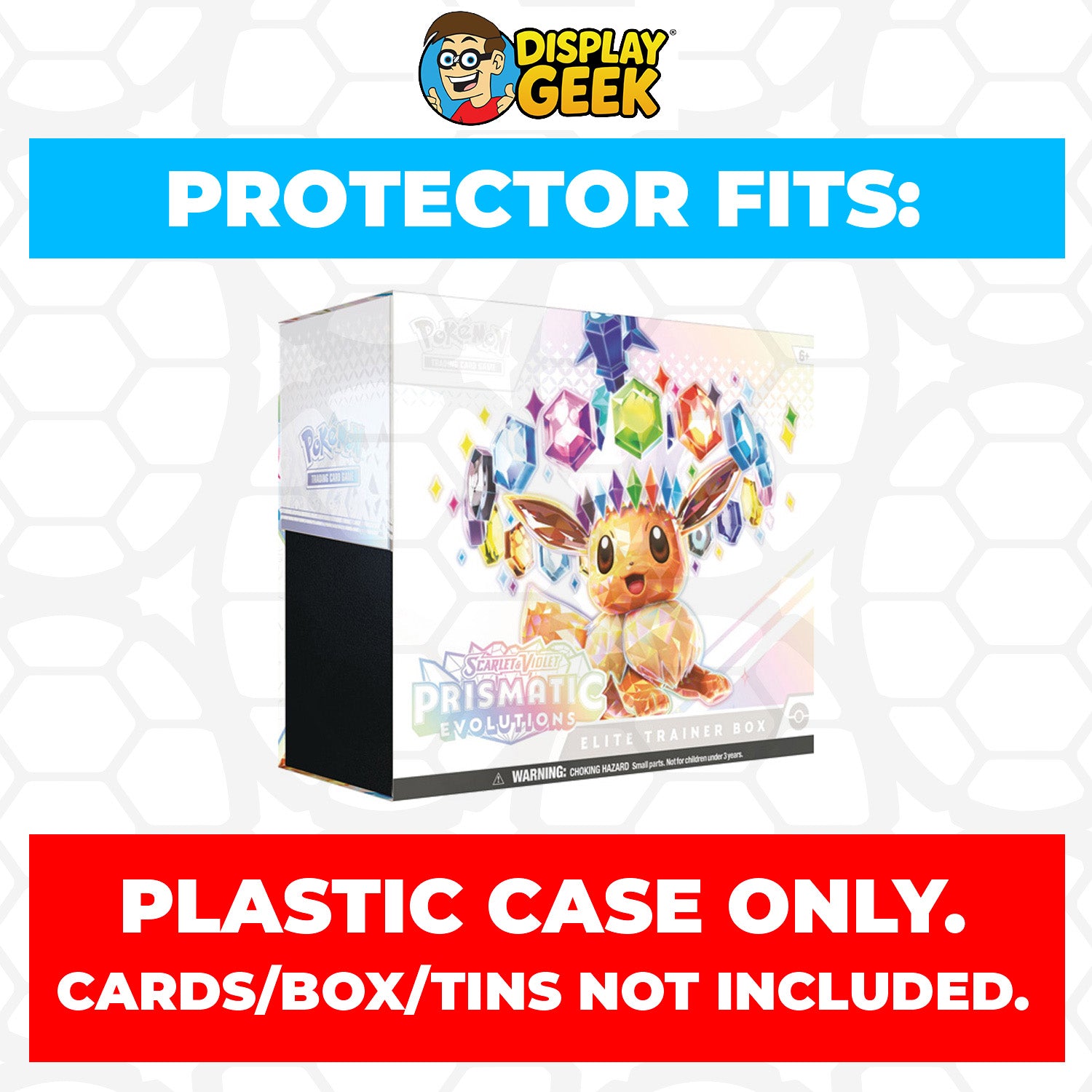 Plastic Protector for Pokemon TCG 2025 Scarlet & Violet Prismatic Evolutions Eevee ETB Elite Trainer Box