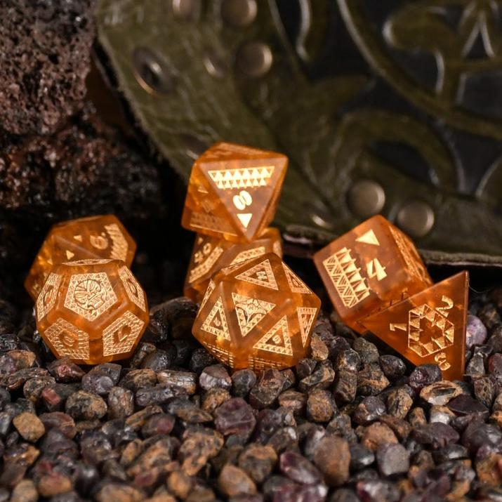 Polynesian Lava Glass Dice Set - Dice Around the World Collection