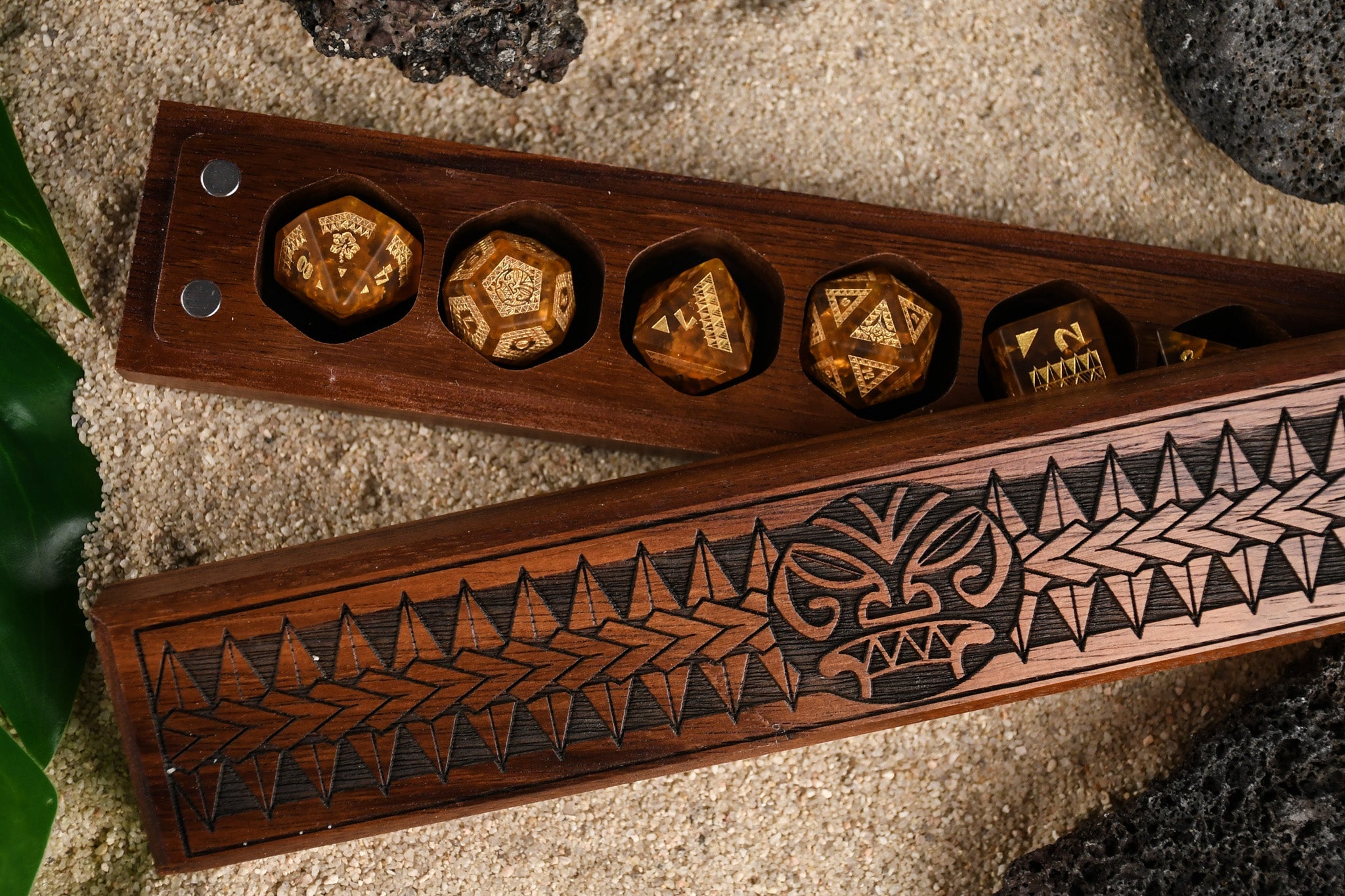 Polynesian Lava Glass Dice Set - Dice Around the World Collection