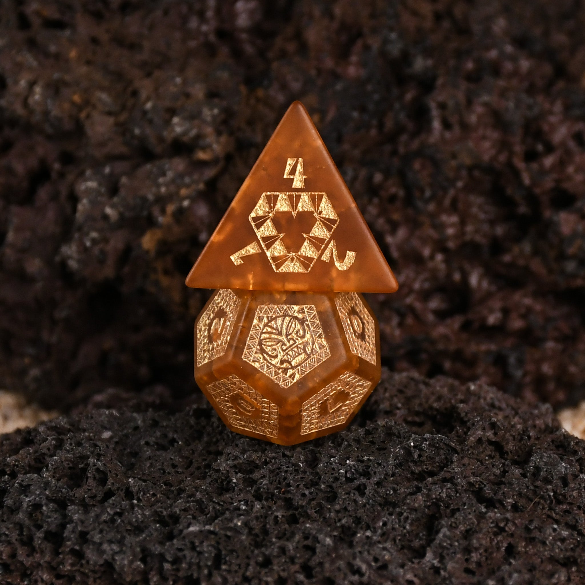 Polynesian Lava Glass Dice Set - Dice Around the World Collection