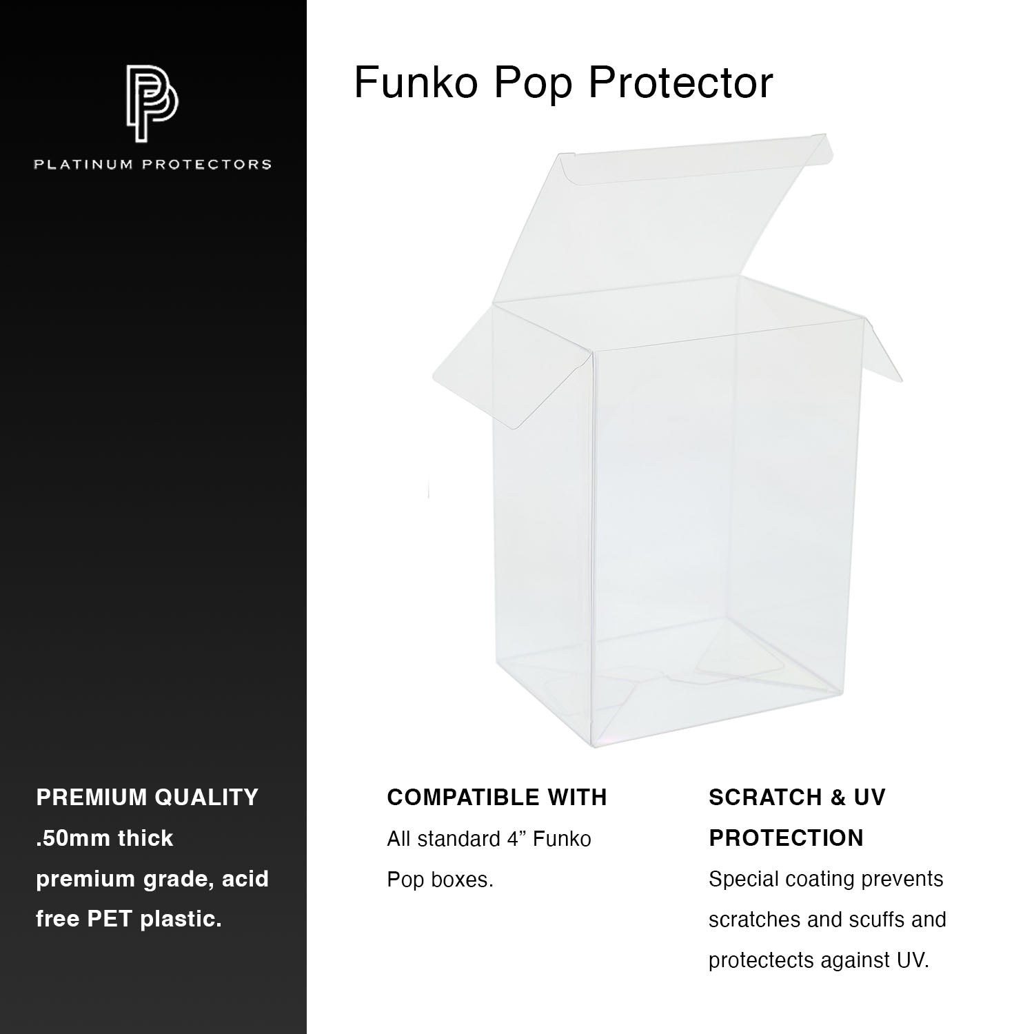 Platinum Protectors for Funko Pop! 4" - .50mm – UV & Scratch-Resistant