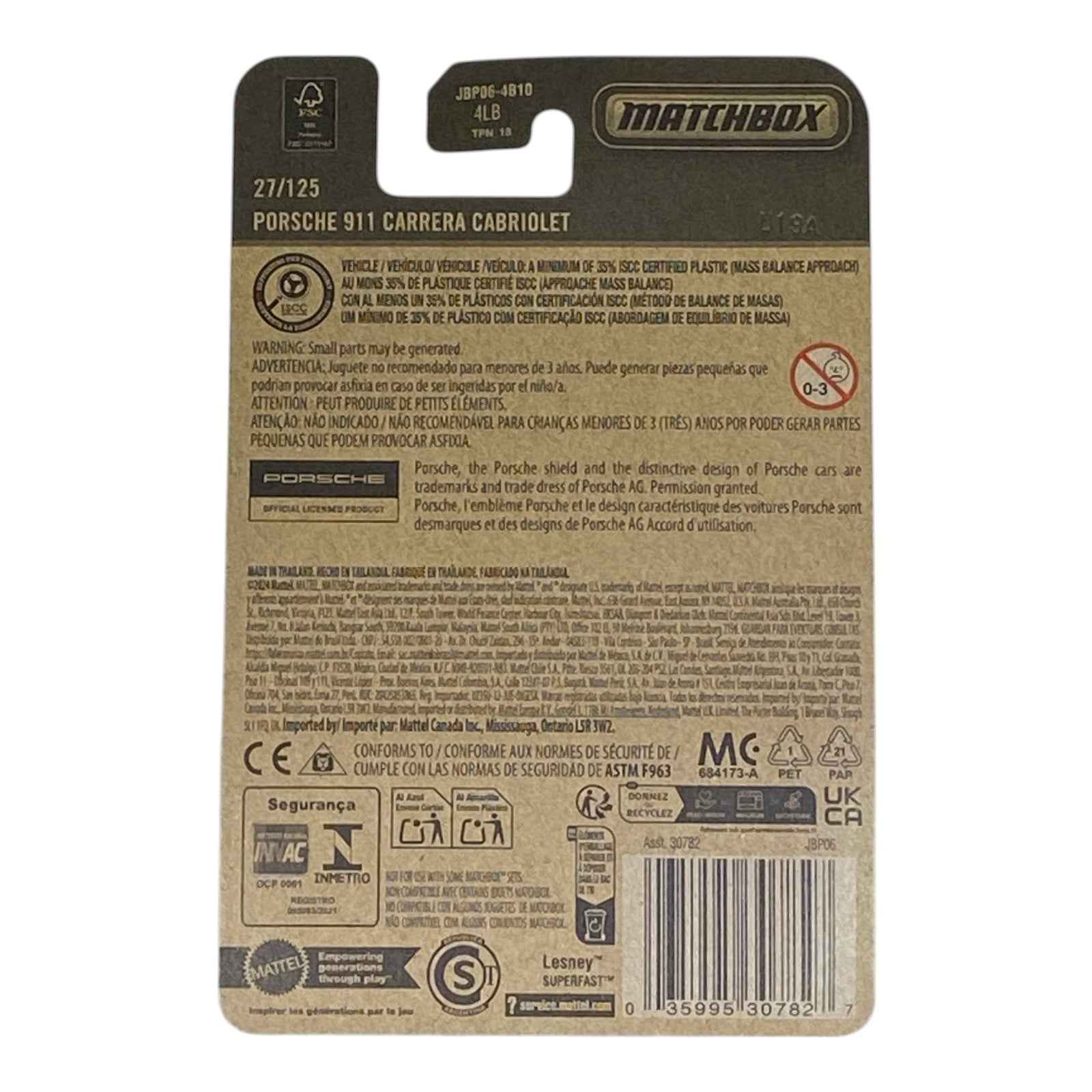 Matchbox Porsche 911 Carrera Cabriolet -2025 Matchbox Series 27/125