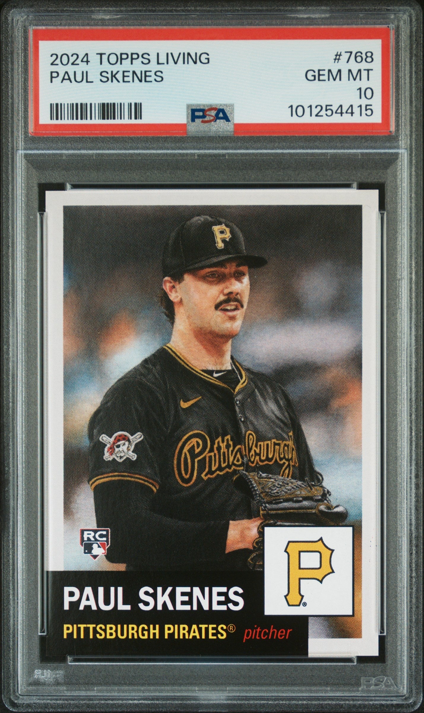 paul skenes graded rookie card Graded 2024 Topps Living Paul Skenes #768 Rookie RC Baseball Card PSA