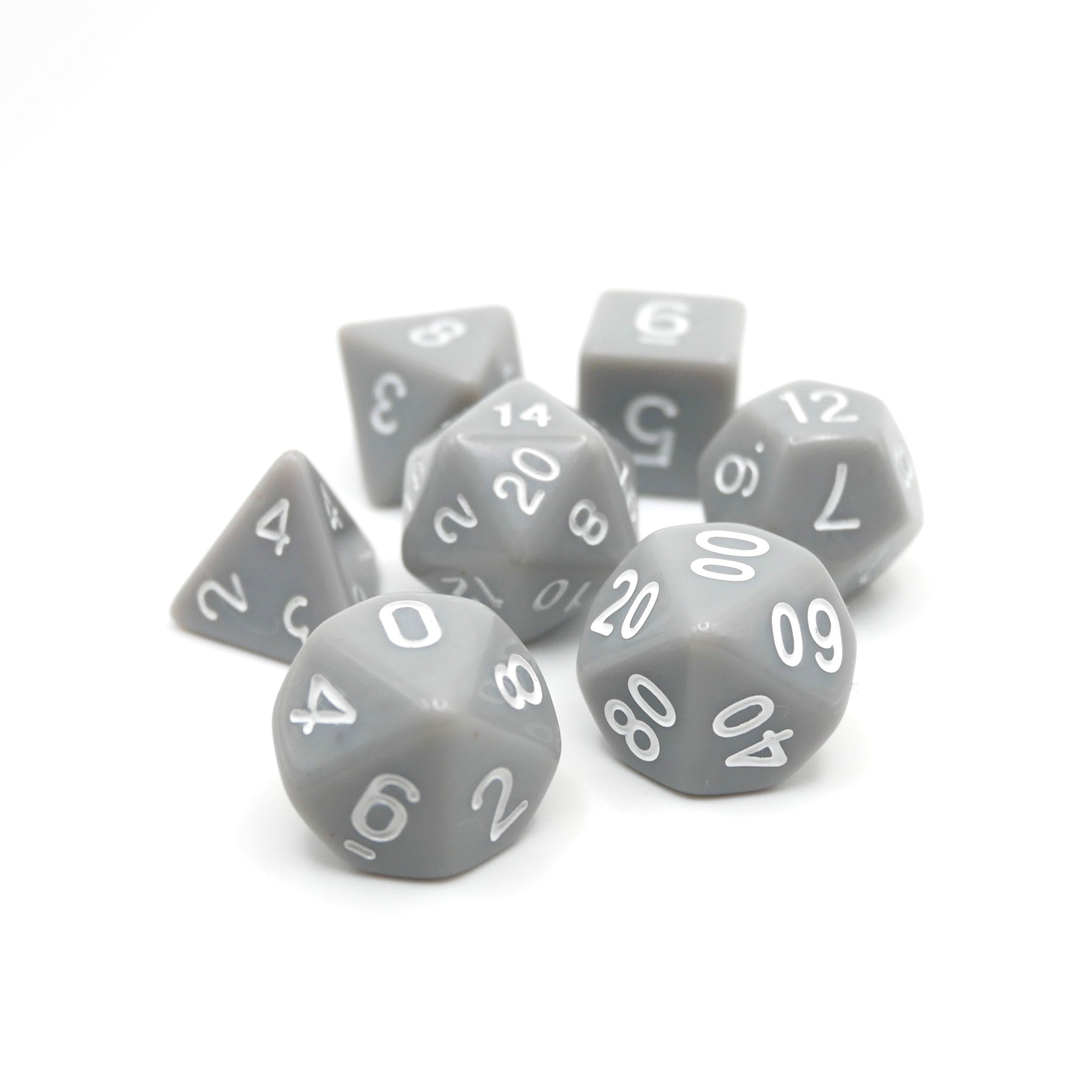 Quietus - 7 Piece DnD Dice Set | Acrylic RPG Gaming Dice