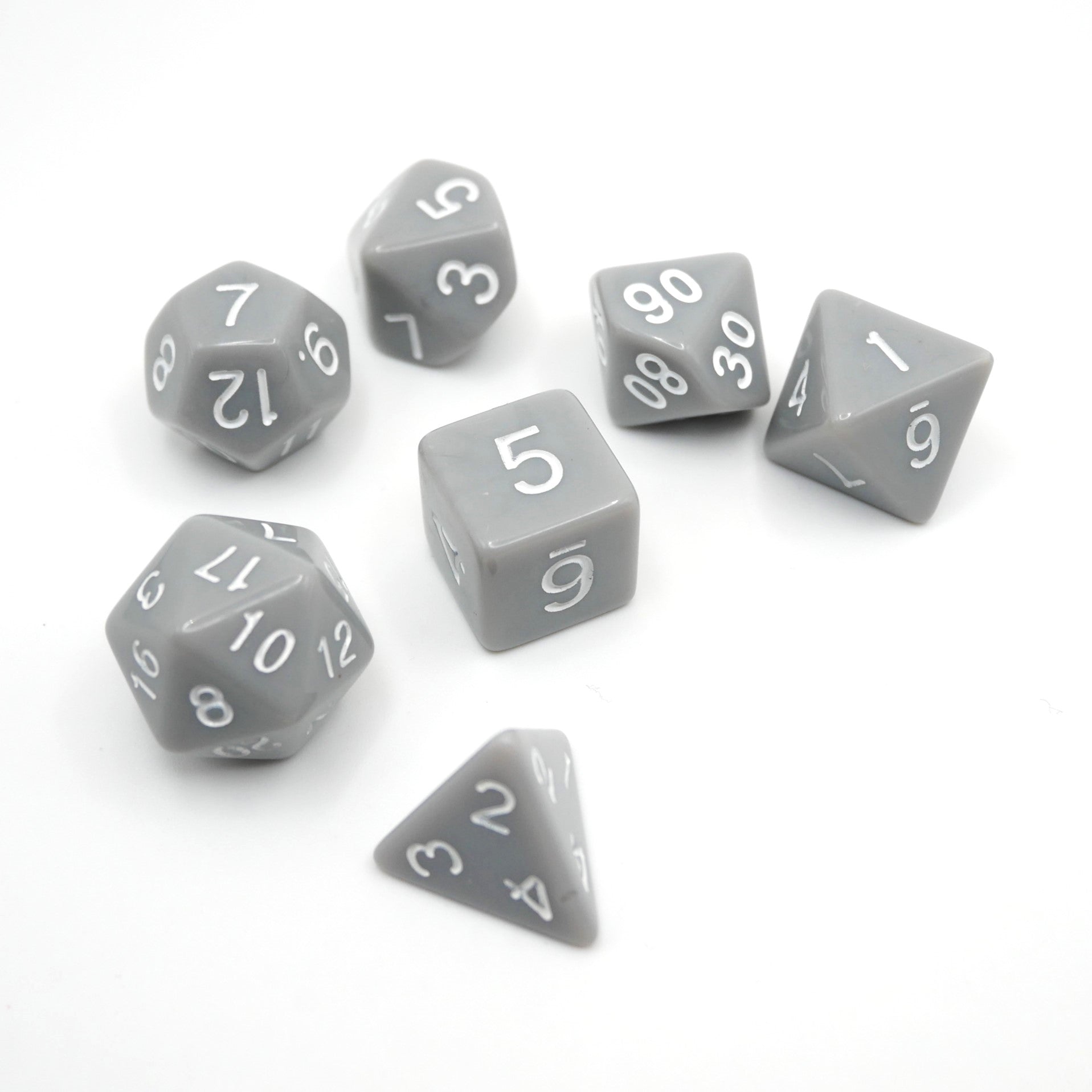 Quietus - 7 Piece DnD Dice Set | Acrylic RPG Gaming Dice