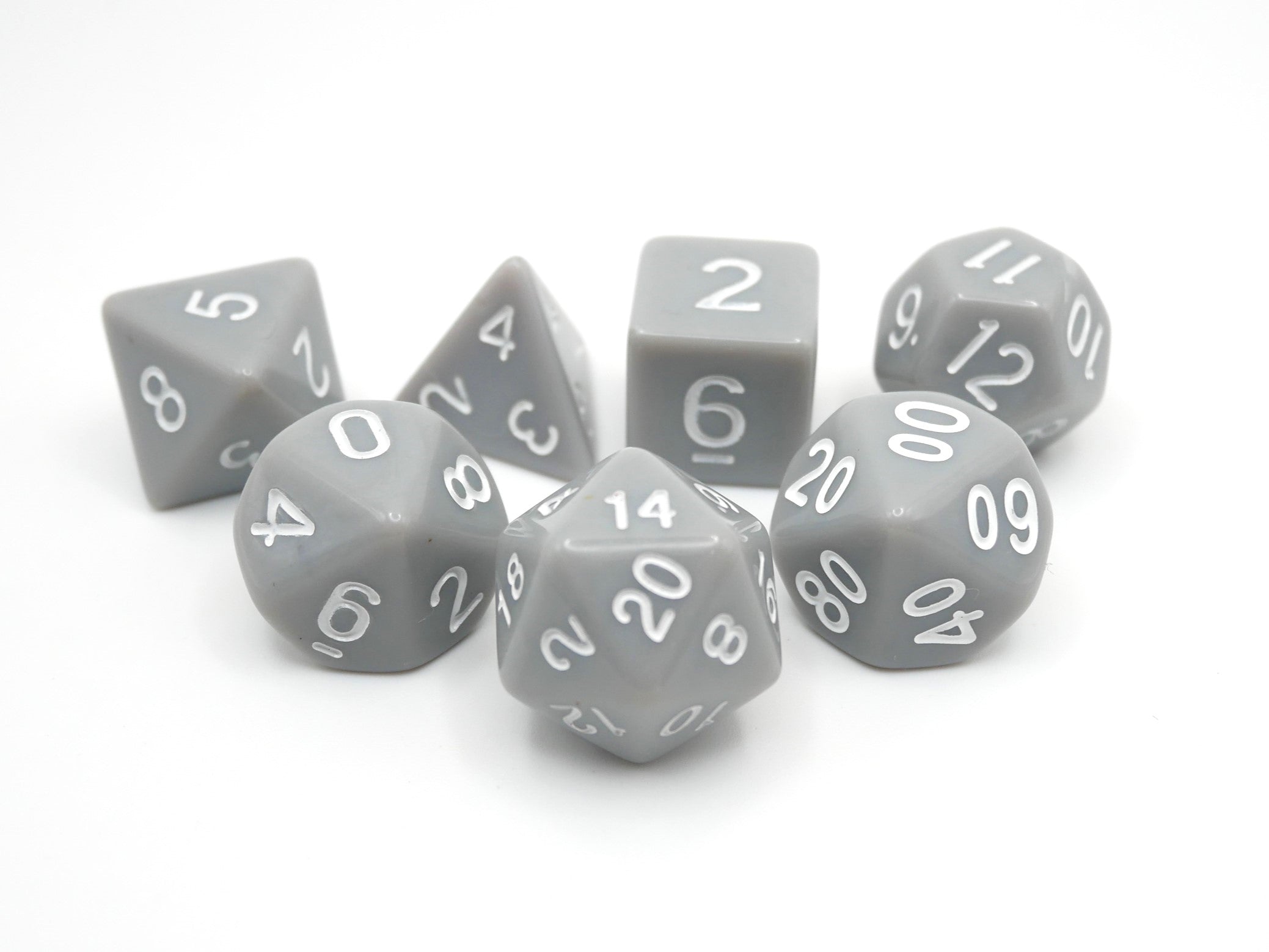 Quietus - 7 Piece DnD Dice Set | Acrylic RPG Gaming Dice