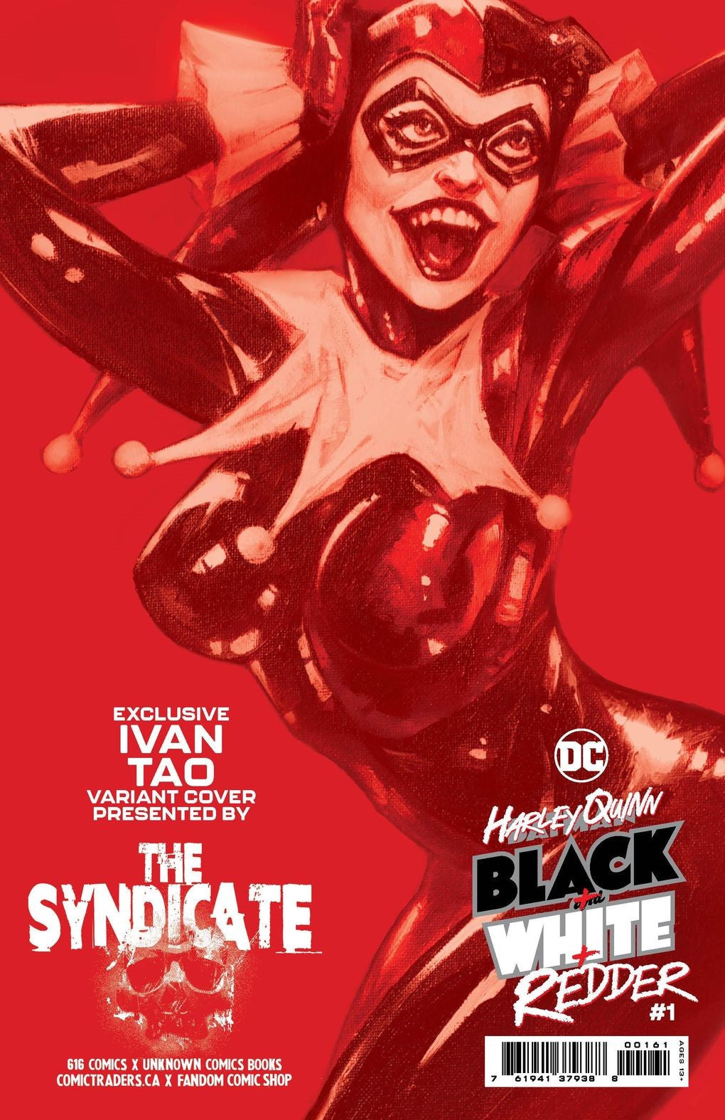 HARLEY QUINN BLACK WHITE REDDER #1 IVAN TAO (616) EXCLUSIVE VAR (08/02/2023)