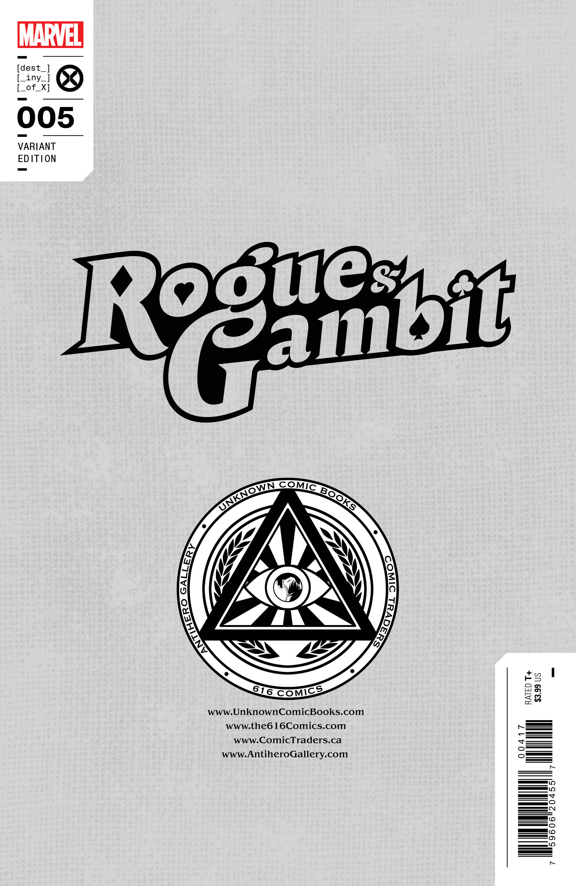 ROGUE & GAMBIT #5 UNKNOWN COMICS R1C0 EXCLUSIVE VAR (07/12/2023)