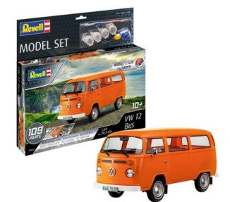 Revell 67667 1/24 VW T2 Micro Bus (Snap) w/paint & glue (D)