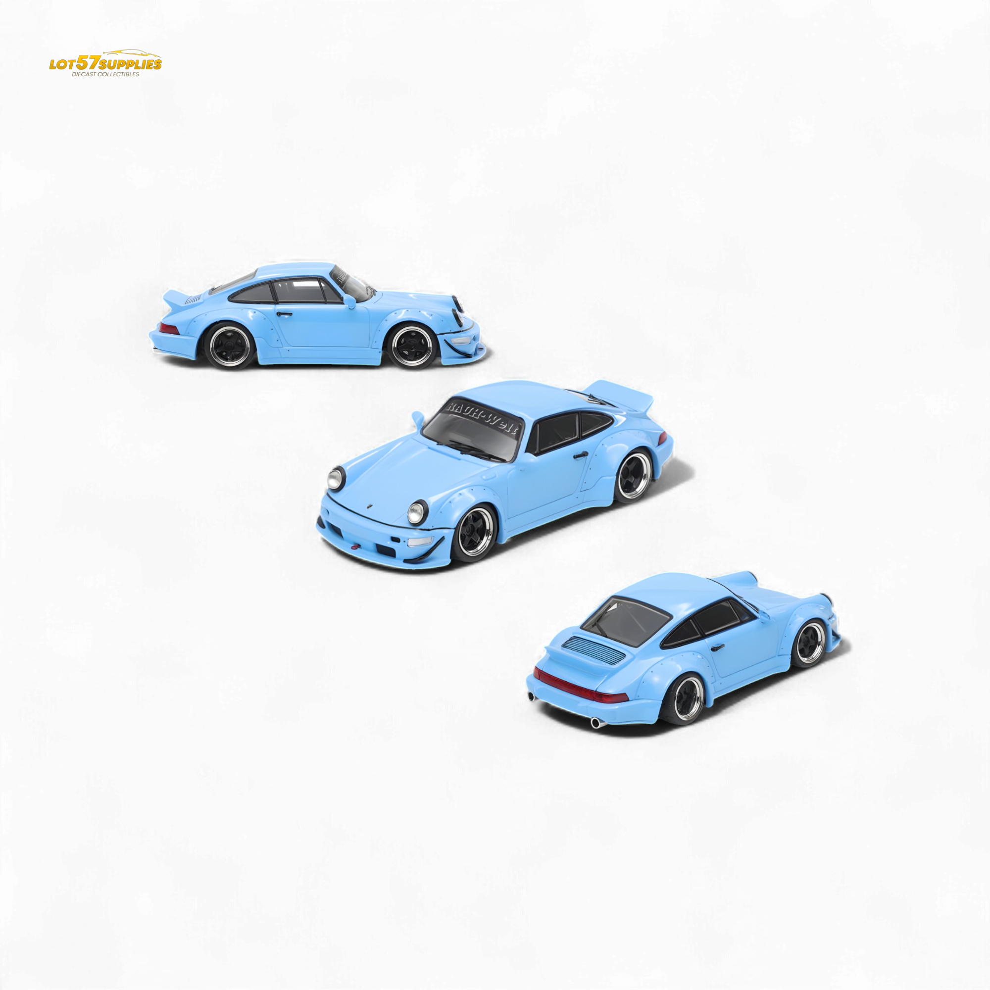 Fast Speed FS Rauh-Welt RWB964 Wide-Body Duck Wing - Sky Blue 1:64