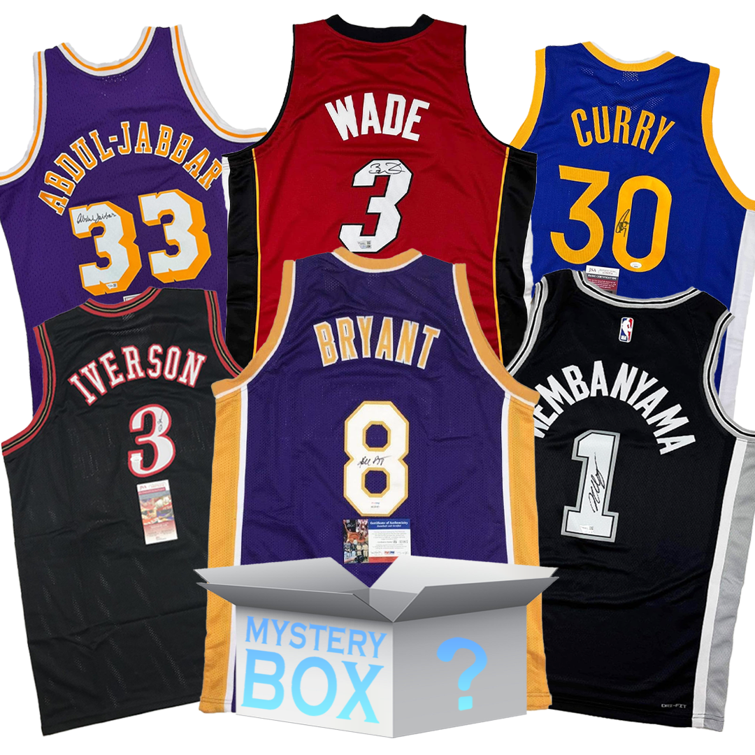 Random Autographed/Signed Basketball Jersey Mystery Box with PSA JSA or Beckett COA