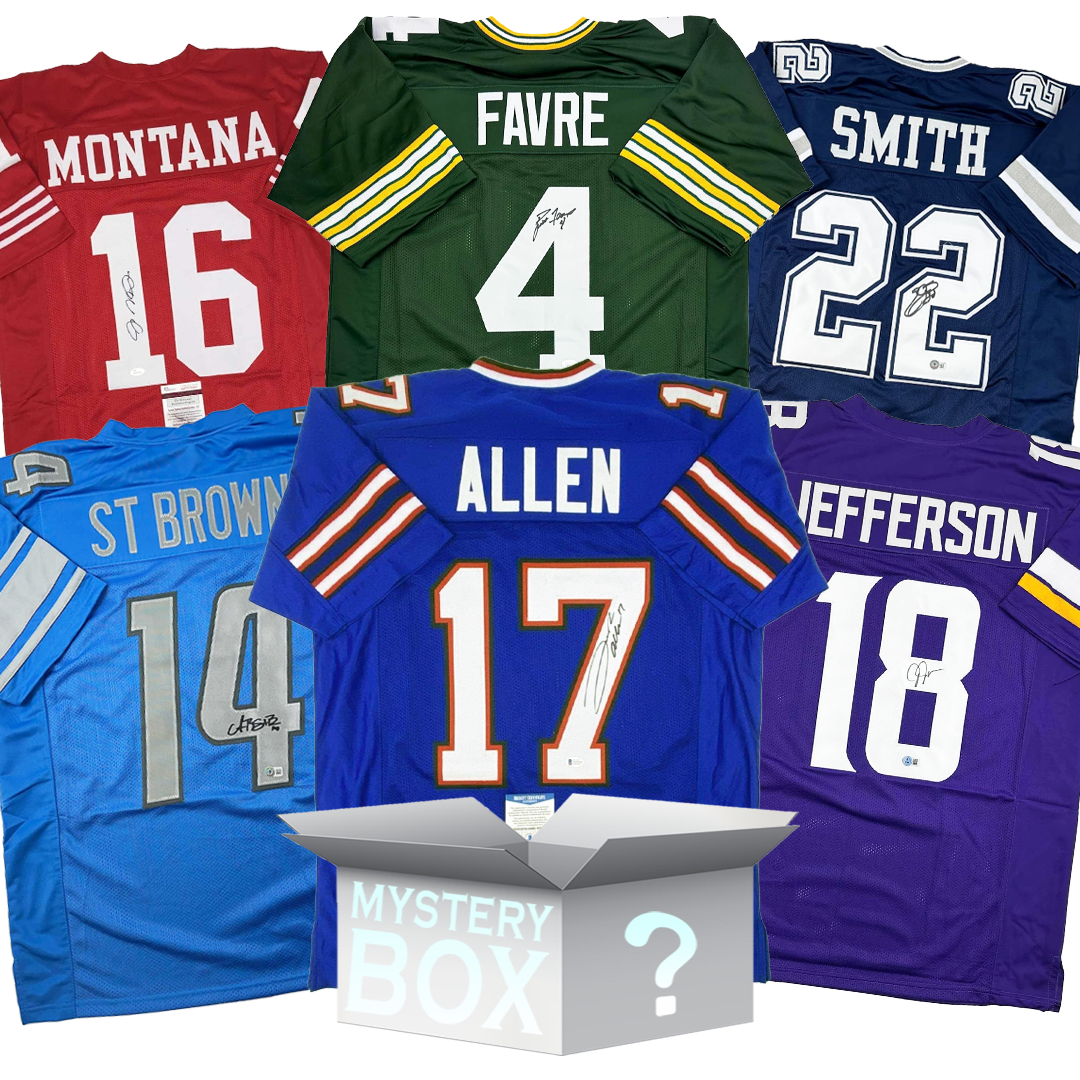 Random Autographed/Signed Football Jersey Mystery Box with PSA JSA or Beckett COA