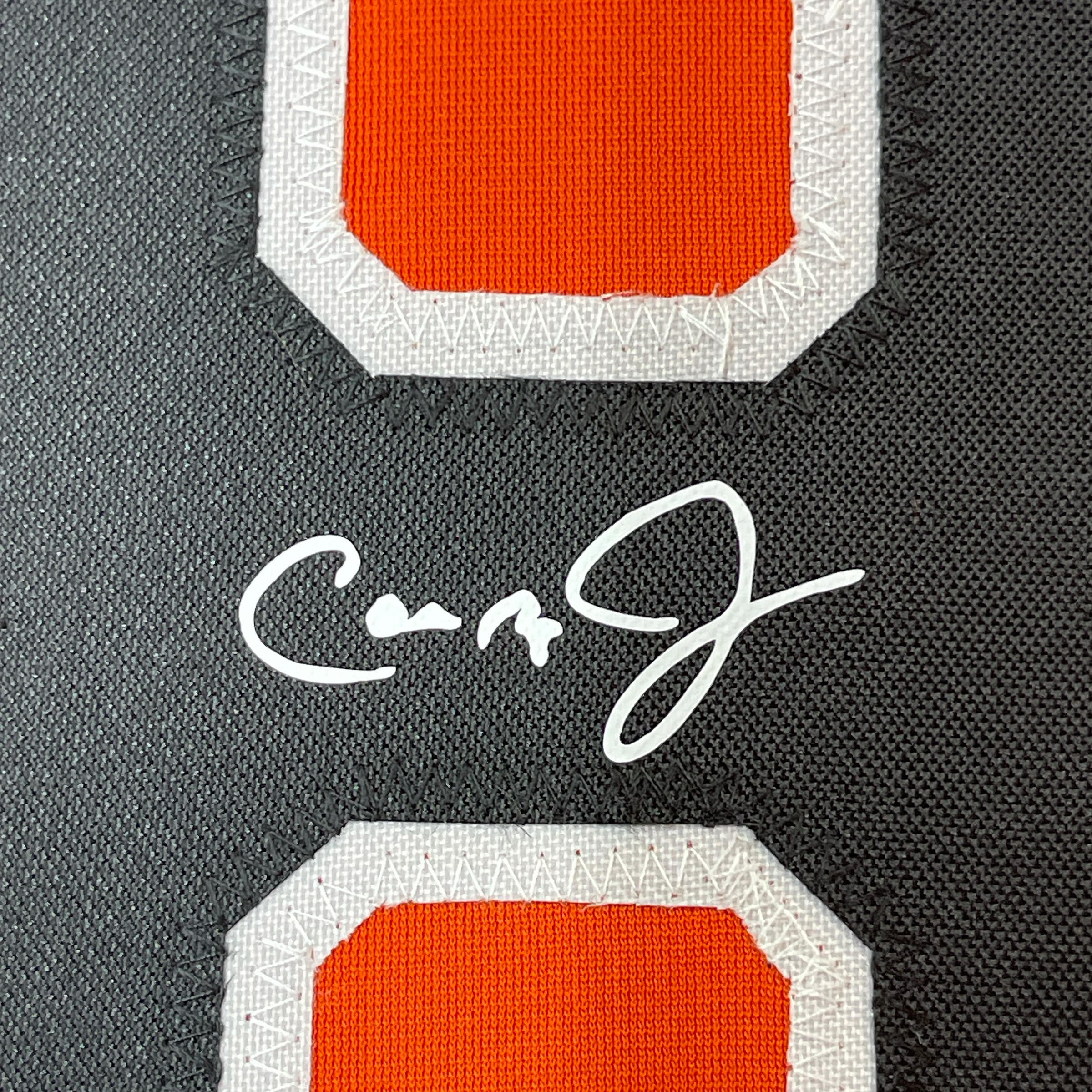 Framed Facsimile Autographed Cal Ripken Jr. 35x39 Baltimore Orange Reprint Laser Auto Baseball Jersey