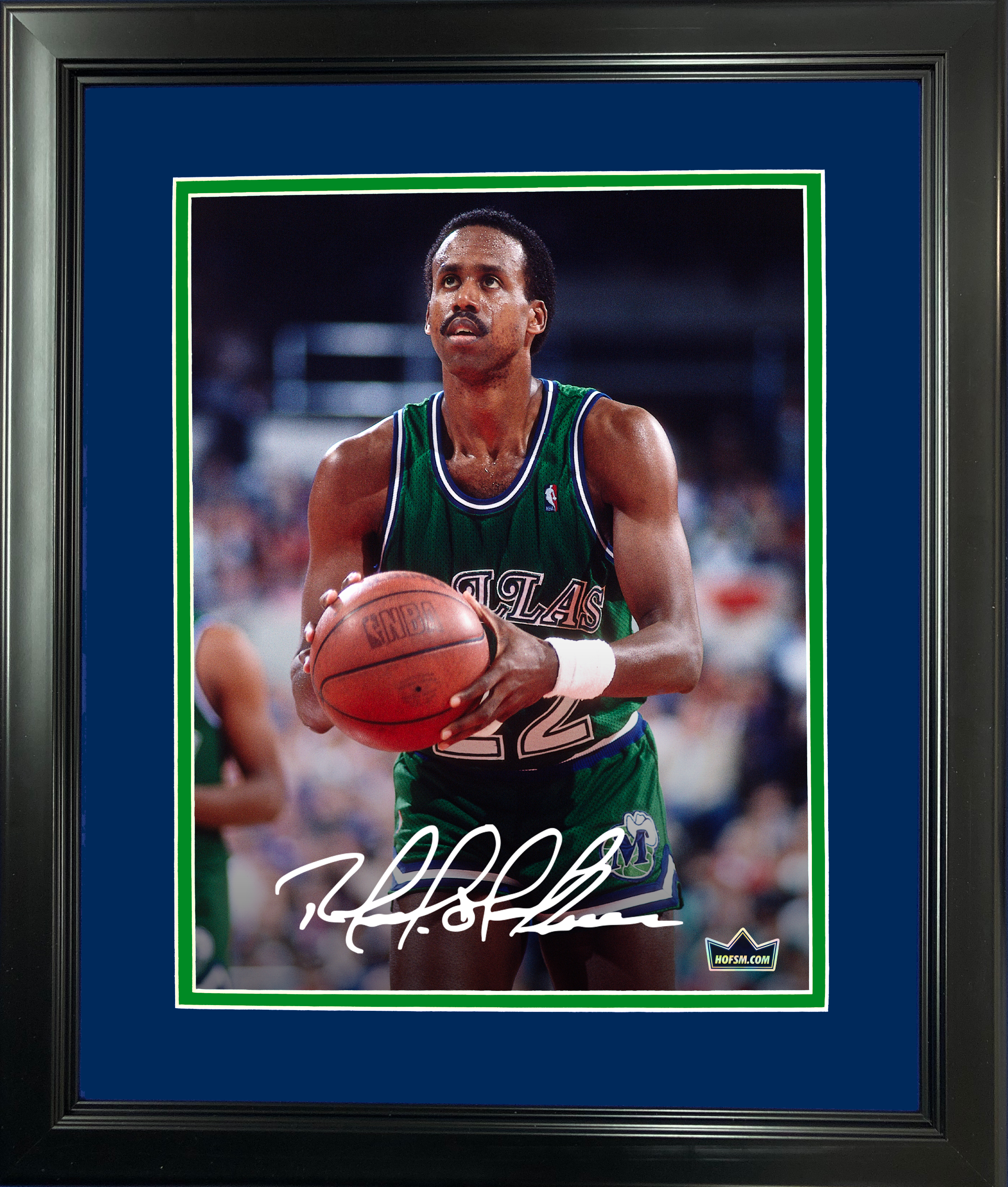 Framed Rolando Blackman Facsimile Laser Engraved Signature Auto 11"x14"Basketball Photo HOFSM Holo