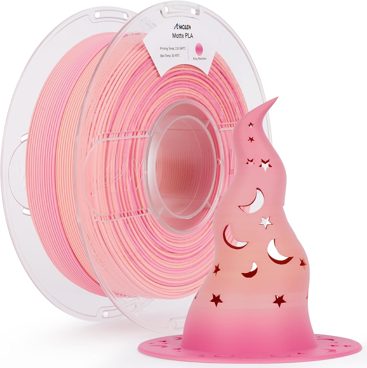 PLA Matte Rainbow Filament 1.75mm, 1KG/2.2LB