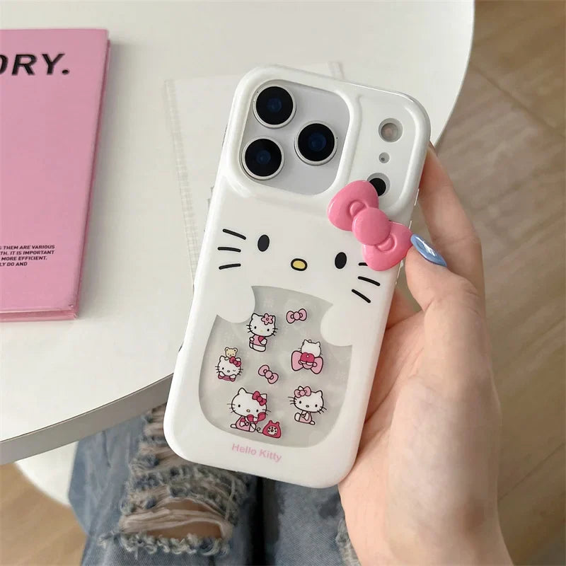 Korean Cute 3D Hellokitty Phone Case For iPhone