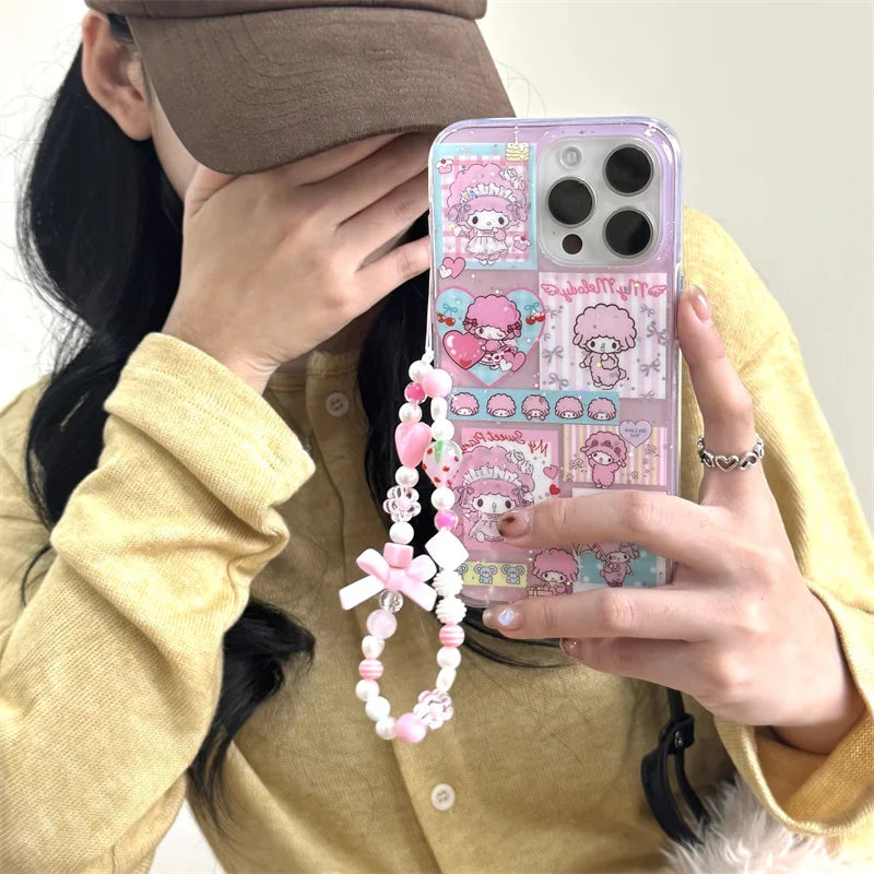 Korean Glitter Cute Sheep Phone Case For iPhone
