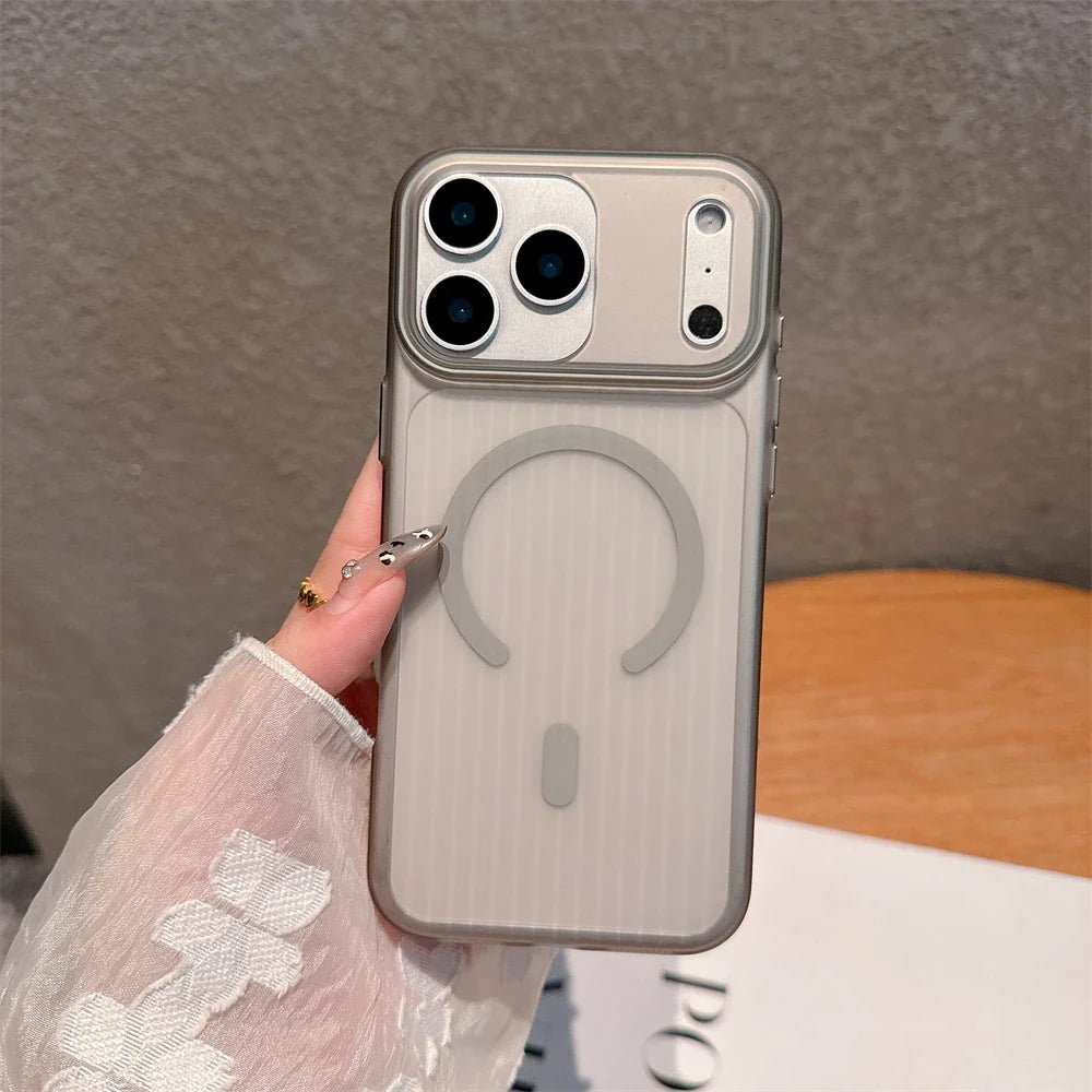 Matte Corrugated For Magsafe Magnetic Wireless Charging Case For iPhone