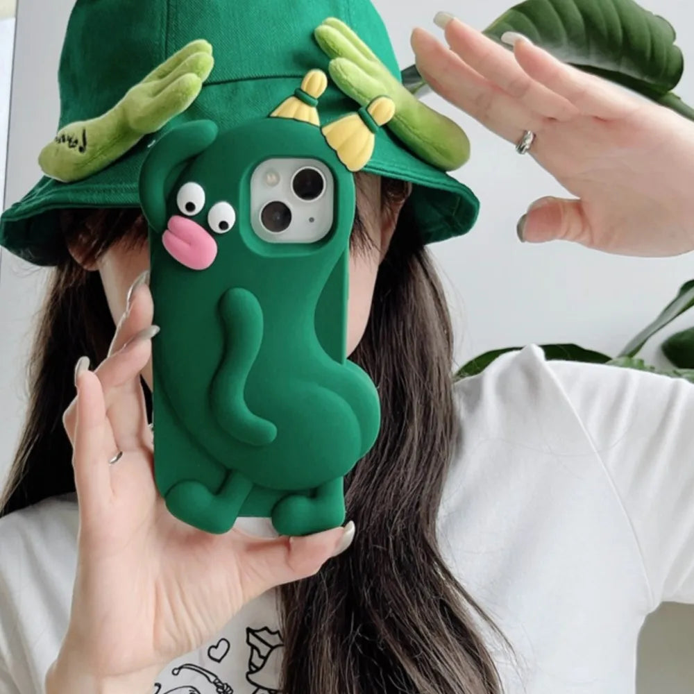Funny 3D Cartoon Cucumber Elf Phone Case