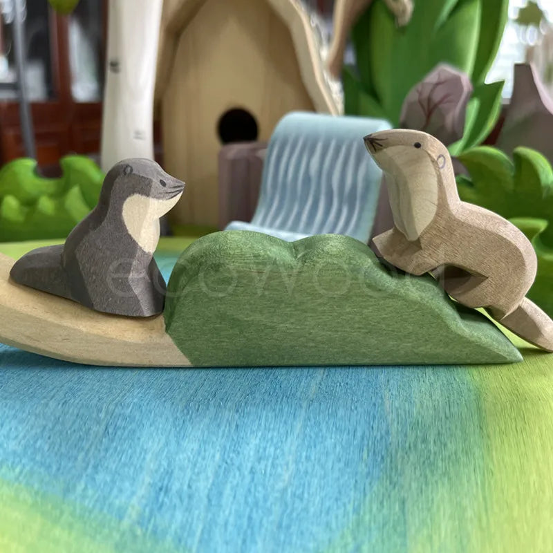 Kids Wooden Scene Building Toy Set – Montessori Pretend Play Educational Toys