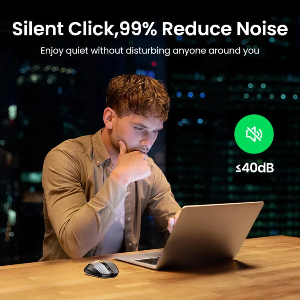 4000 DPI 6 Buttons Bluetooth 2.4Ghz Wireless Mouse