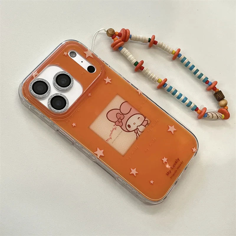Fashion Orange Star Melody Phone Case For iPhone